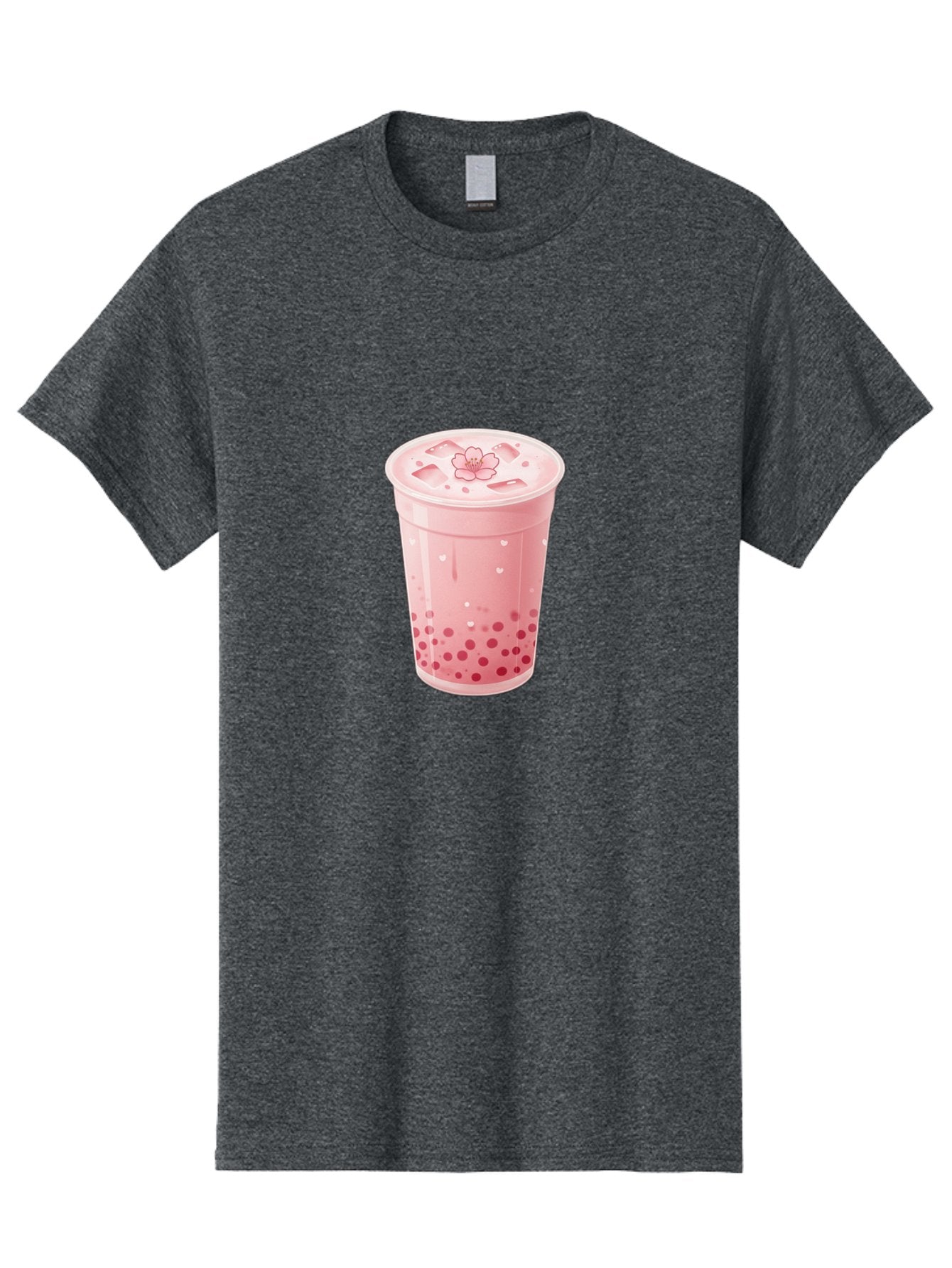 Pink-Boba-Tea-1 Men'S Graphic Tee, 100% Cotton, Comfortable Casual Summer Wear, Machine Washable, Boba Tea, Milk Tea, Bubble Tea, Pink Drink, Tapioca Pearls, Strawberry Tea, Tea With Boba, Boba Drink Bad424