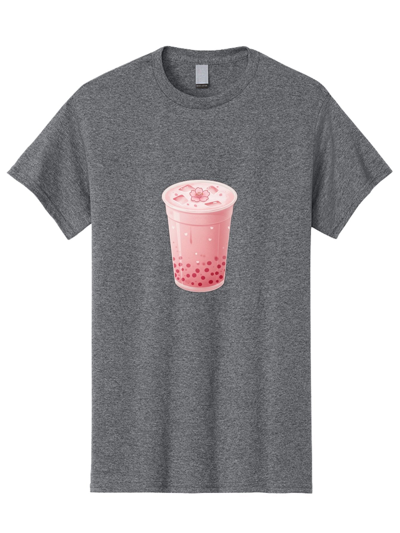 Pink-Boba-Tea-1 Men'S Graphic Tee, 100% Cotton, Comfortable Casual Summer Wear, Machine Washable, Boba Tea, Milk Tea, Bubble Tea, Pink Drink, Tapioca Pearls, Strawberry Tea, Tea With Boba, Boba Drink Bad424 5