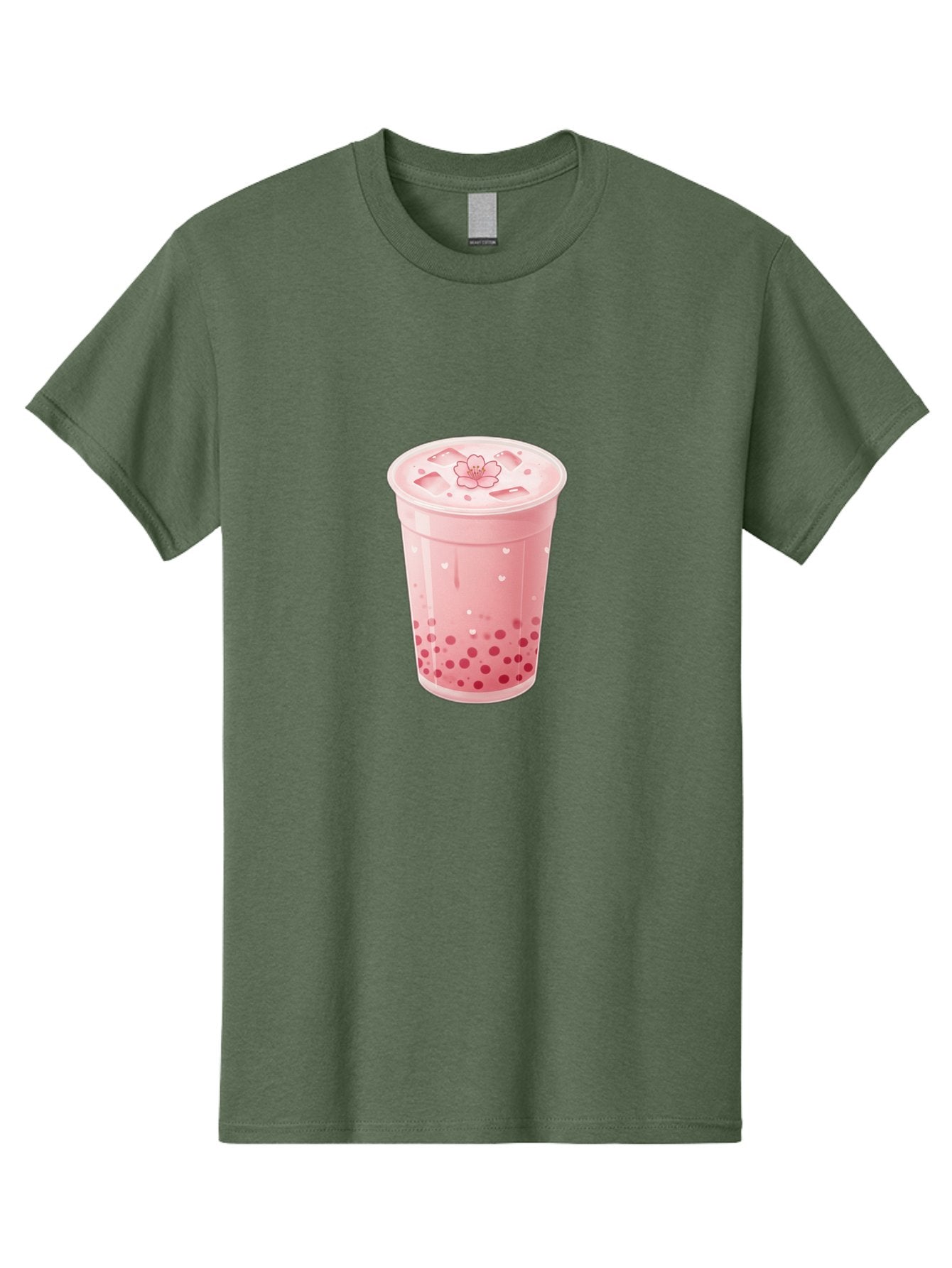 Pink-Boba-Tea-1 Men'S Graphic Tee, 100% Cotton, Comfortable Casual Summer Wear, Machine Washable, Boba Tea, Milk Tea, Bubble Tea, Pink Drink, Tapioca Pearls, Strawberry Tea, Tea With Boba, Boba Drink Bad424 9