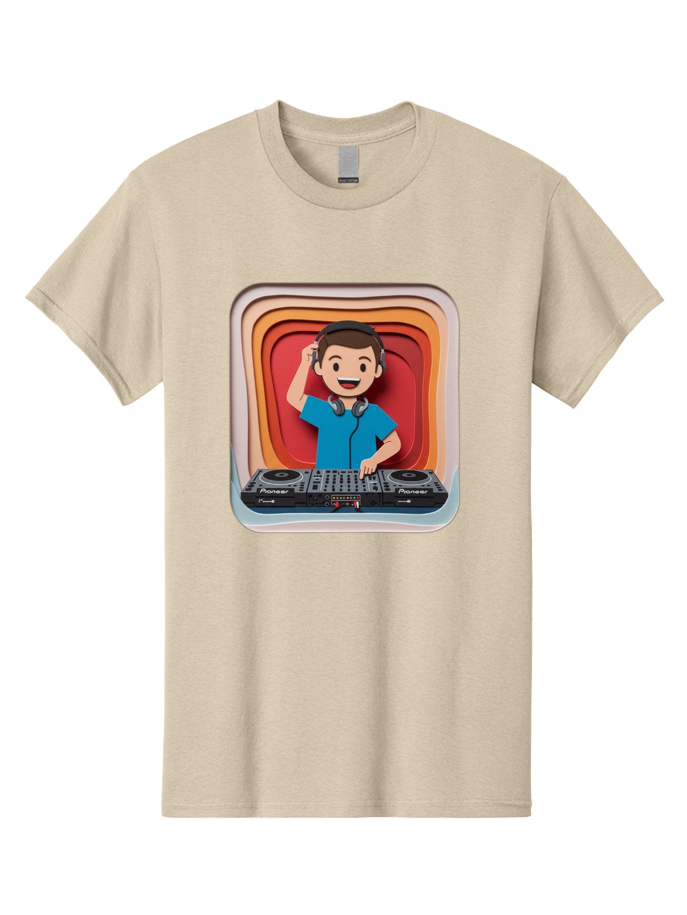 Pioneer-Dj Men'S Graphic Tee, 100% Cotton, Comfortable Casual Summer Wear, Machine Washable, Dj Mixing Music, Electronic Dance Music, Sound Mixing, Music Production, Professional Dj Equipment, Pioneer Dj Controller, Music Mixing Software, Bad439 13