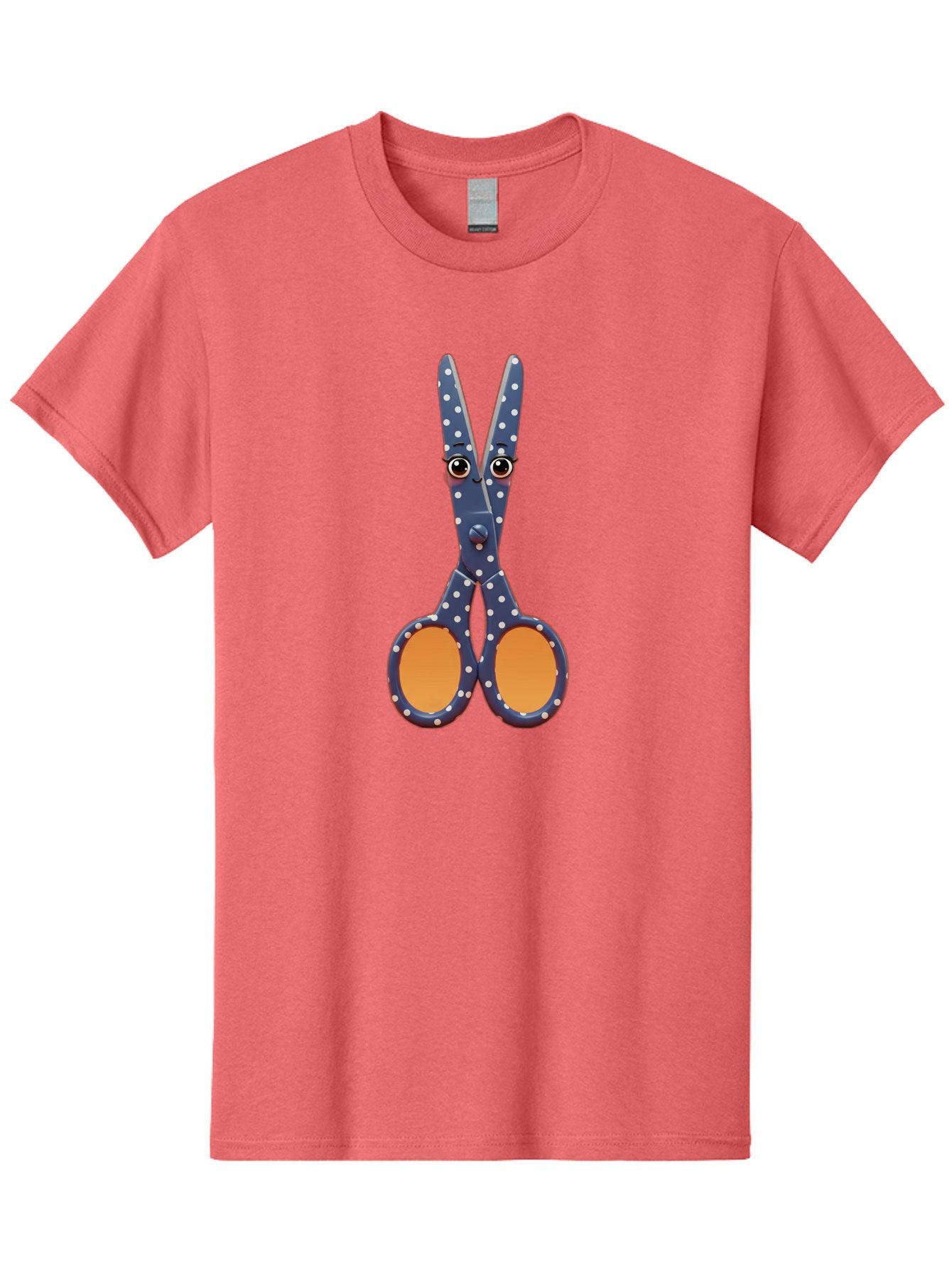 Polka-Dot-Scissors Men'S Graphic Tee, 100% Cotton, Comfortable Casual Summer Wear, Machine Washable, Scissors With Eyes, Cartoon Character, Craft Supplies, Office Tools, Playful Design, Creative Accessories, Fun Stationery, Quirky Objects, Bad449 15