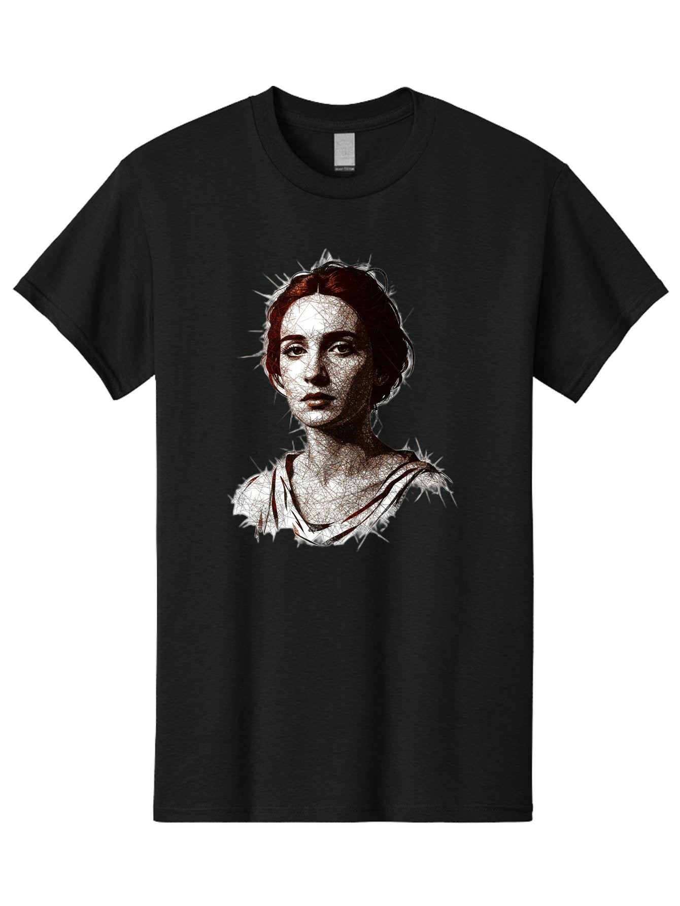 Portrait-Of-Sappho Men'S Graphic Tee, 100% Cotton, Comfortable Casual Summer Wear, Machine Washable, Portrait Of A Poet, Ancient Greek Literature, Female Author, Classical Art, Artistic Expression, Literary Figure, Historical Personality, Bad451 14