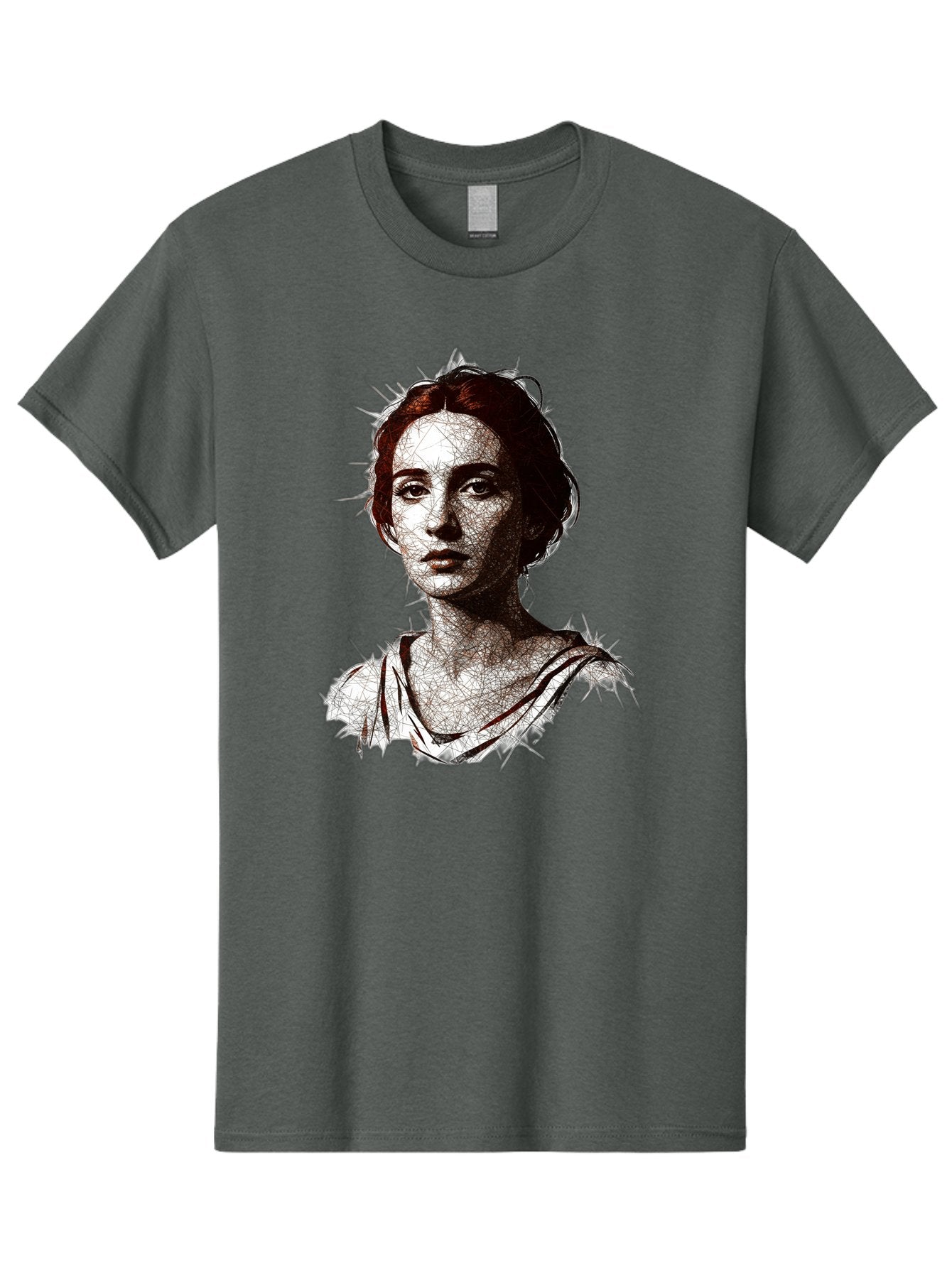 Portrait-Of-Sappho Men'S Graphic Tee, 100% Cotton, Comfortable Casual Summer Wear, Machine Washable, Portrait Of A Poet, Ancient Greek Literature, Female Author, Classical Art, Artistic Expression, Literary Figure, Historical Personality, Bad451 13