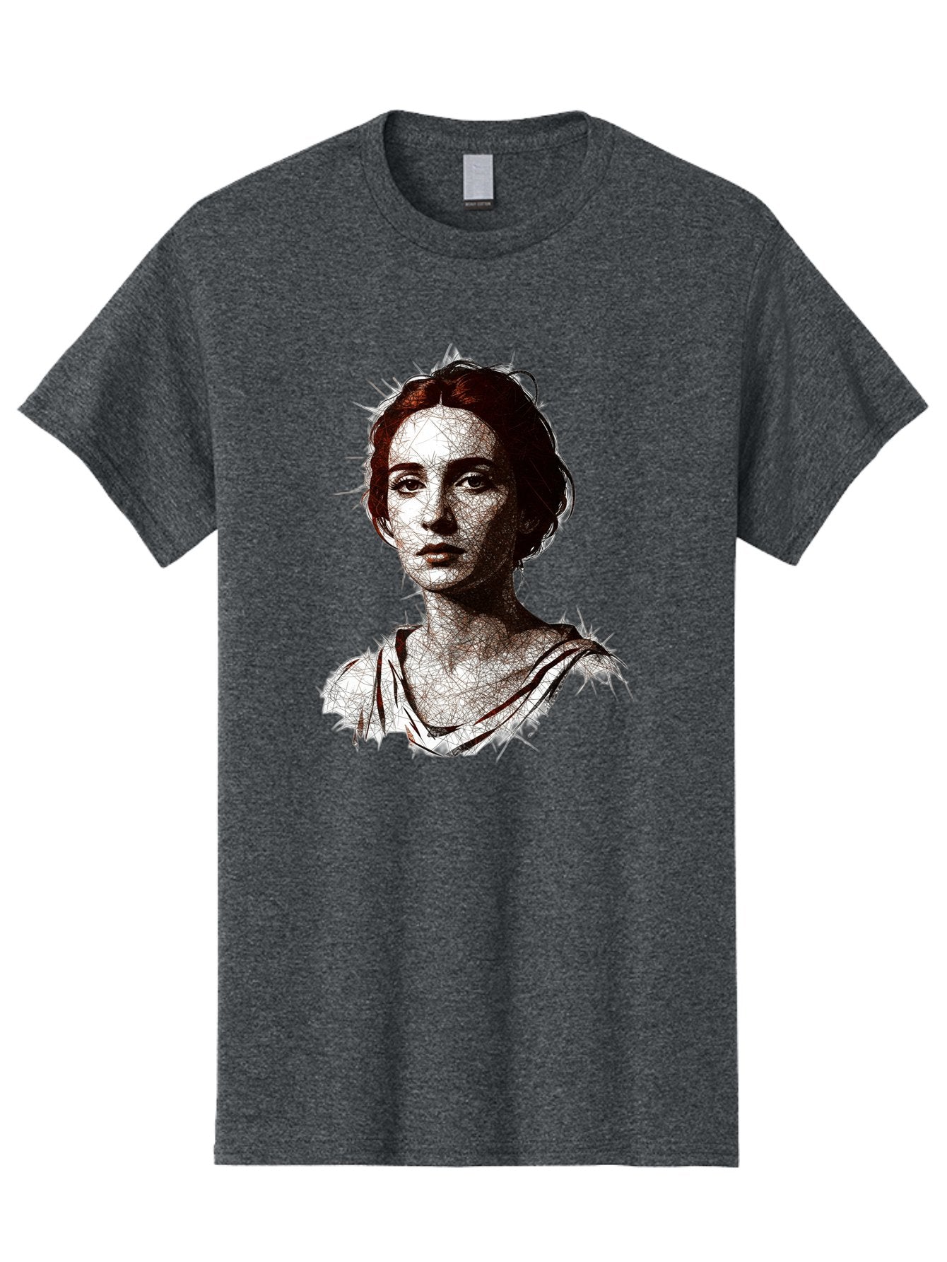 Portrait-Of-Sappho Men'S Graphic Tee, 100% Cotton, Comfortable Casual Summer Wear, Machine Washable, Portrait Of A Poet, Ancient Greek Literature, Female Author, Classical Art, Artistic Expression, Literary Figure, Historical Personality, Bad451 9