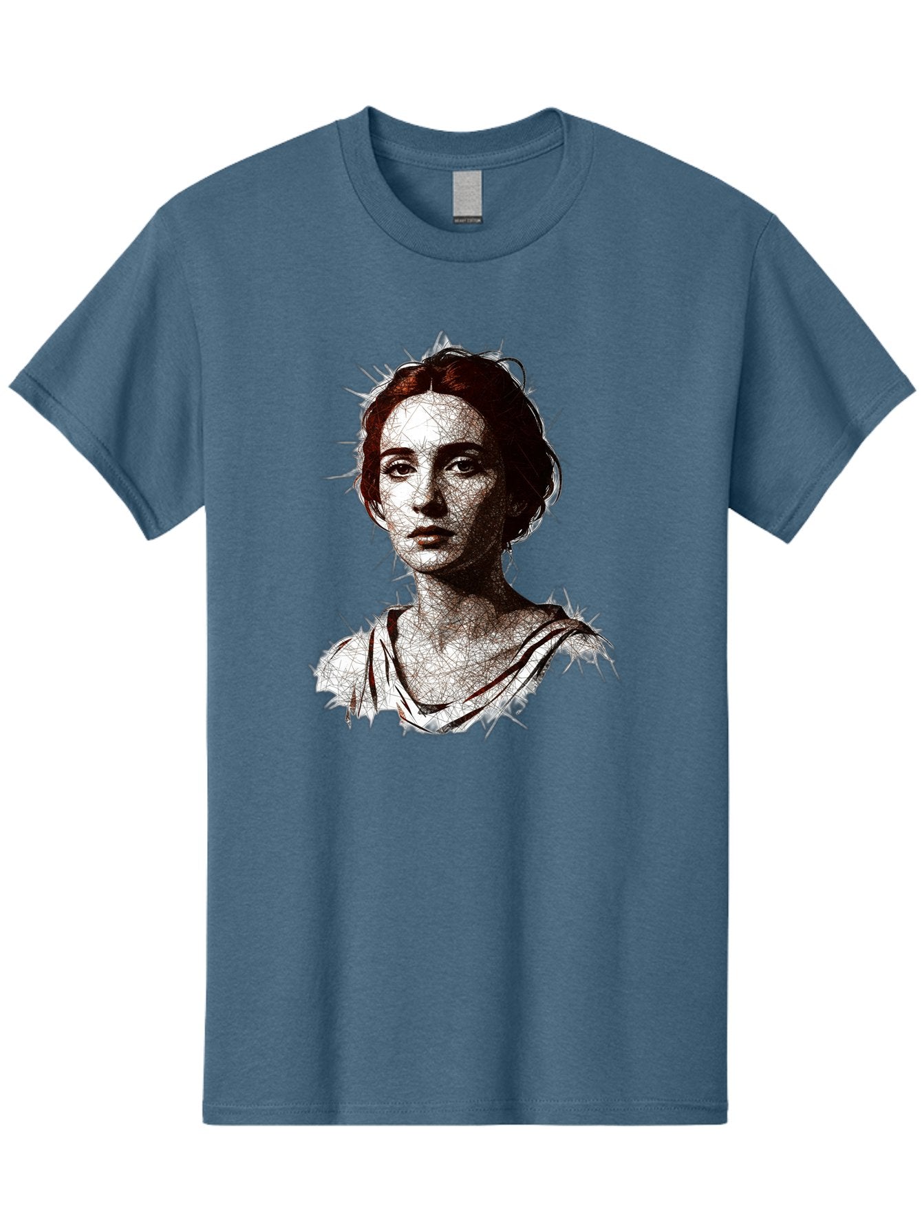 Portrait-Of-Sappho Men'S Graphic Tee, 100% Cotton, Comfortable Casual Summer Wear, Machine Washable, Portrait Of A Poet, Ancient Greek Literature, Female Author, Classical Art, Artistic Expression, Literary Figure, Historical Personality, Bad451 10