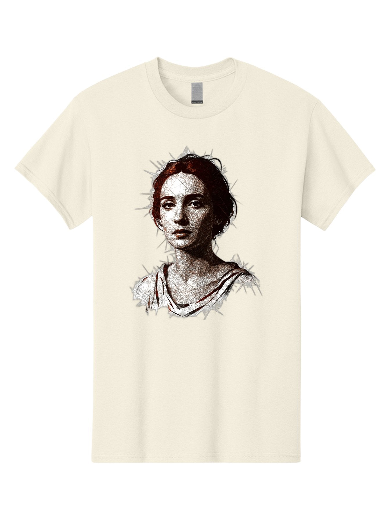 Portrait-Of-Sappho Men'S Graphic Tee, 100% Cotton, Comfortable Casual Summer Wear, Machine Washable, Portrait Of A Poet, Ancient Greek Literature, Female Author, Classical Art, Artistic Expression, Literary Figure, Historical Personality, Bad451 7