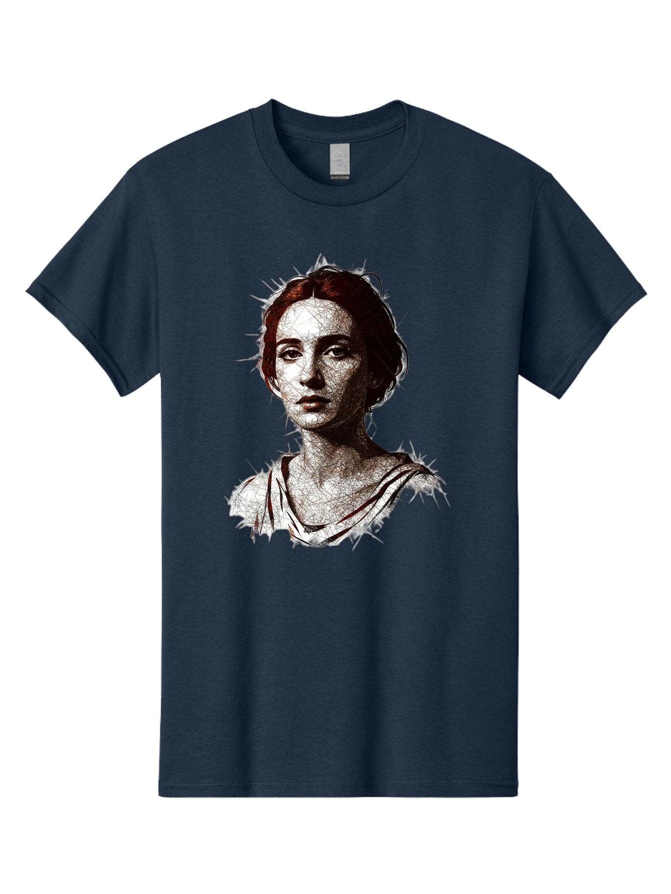 Portrait-Of-Sappho Men'S Graphic Tee, 100% Cotton, Comfortable Casual Summer Wear, Machine Washable, Portrait Of A Poet, Ancient Greek Literature, Female Author, Classical Art, Artistic Expression, Literary Figure, Historical Personality, Bad451 8