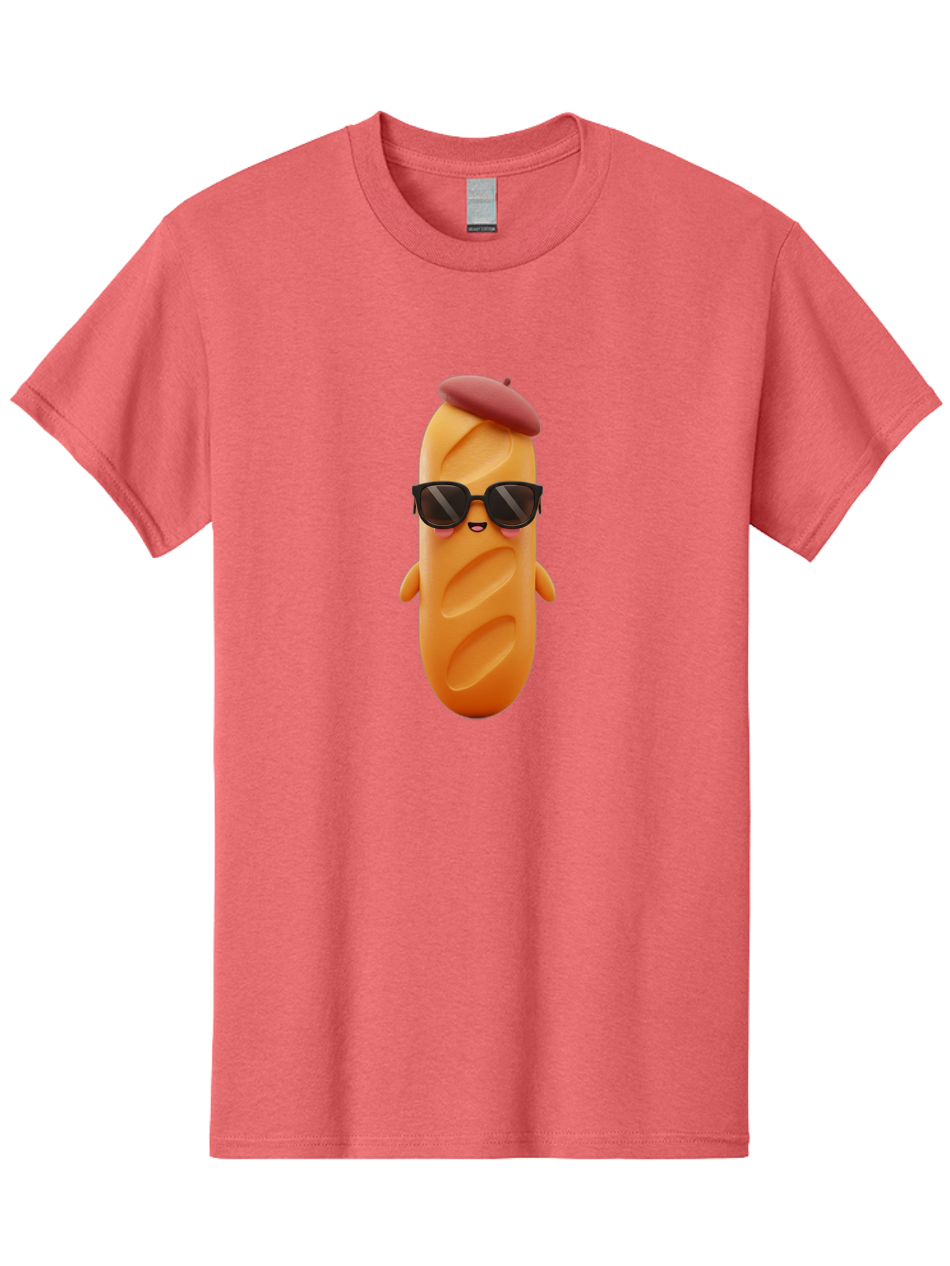 Potato-Character Men'S Graphic Tee, 100% Cotton, Comfortable Casual Summer Wear, Machine Washable, Sausage Character, Cartoon Sausage, 3D Sausage Illustration, Sausage Wearing Sunglasses, Beret On Sausage, Funny Food Character, Bad452 15