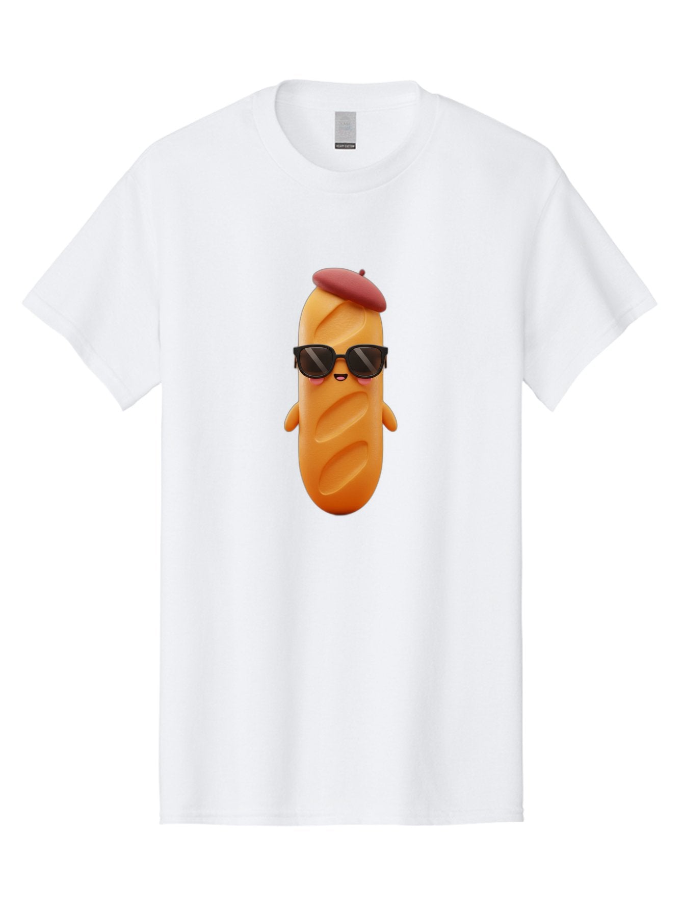 Potato-Character Men'S Graphic Tee, 100% Cotton, Comfortable Casual Summer Wear, Machine Washable, Sausage Character, Cartoon Sausage, 3D Sausage Illustration, Sausage Wearing Sunglasses, Beret On Sausage, Funny Food Character, Bad452 15