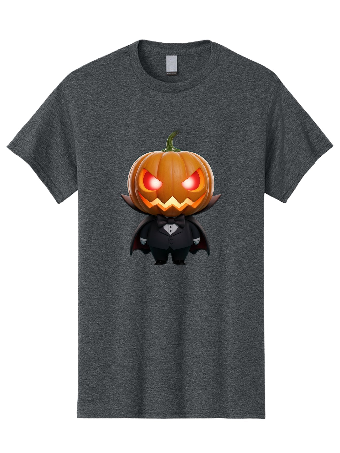 Pumpkinhead-Vampire Men'S Graphic Tee, 100% Cotton, Comfortable Casual Summer Wear, Machine Washable, Jack-O-Lantern, Vampire, Halloween, Pumpkin, Cartoon Character, Tuxedo, Horror Theme, Spooky, Funny, Costume Bad457 3