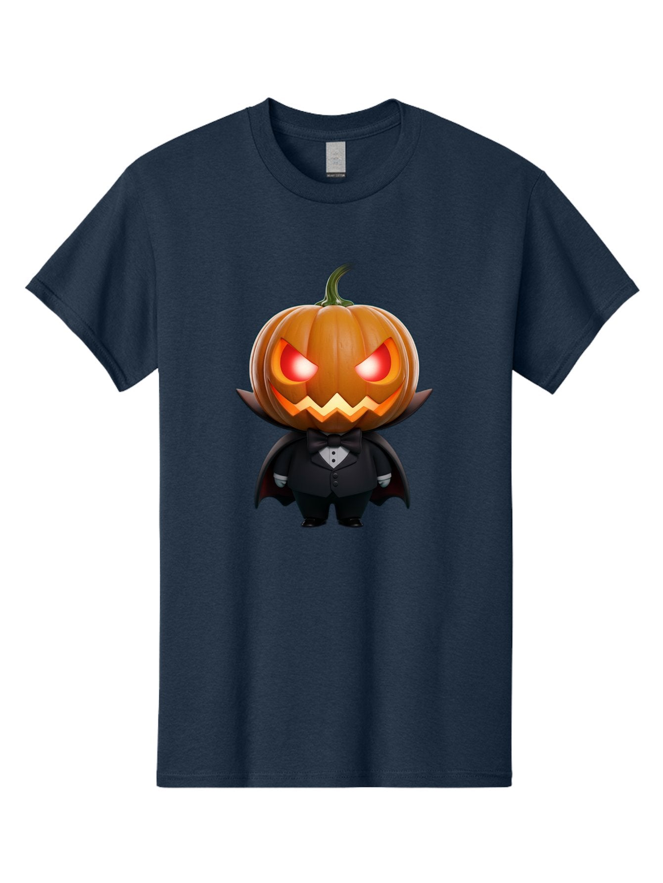 Pumpkinhead-Vampire Men'S Graphic Tee, 100% Cotton, Comfortable Casual Summer Wear, Machine Washable, Jack-O-Lantern, Vampire, Halloween, Pumpkin, Cartoon Character, Tuxedo, Horror Theme, Spooky, Funny, Costume Bad457