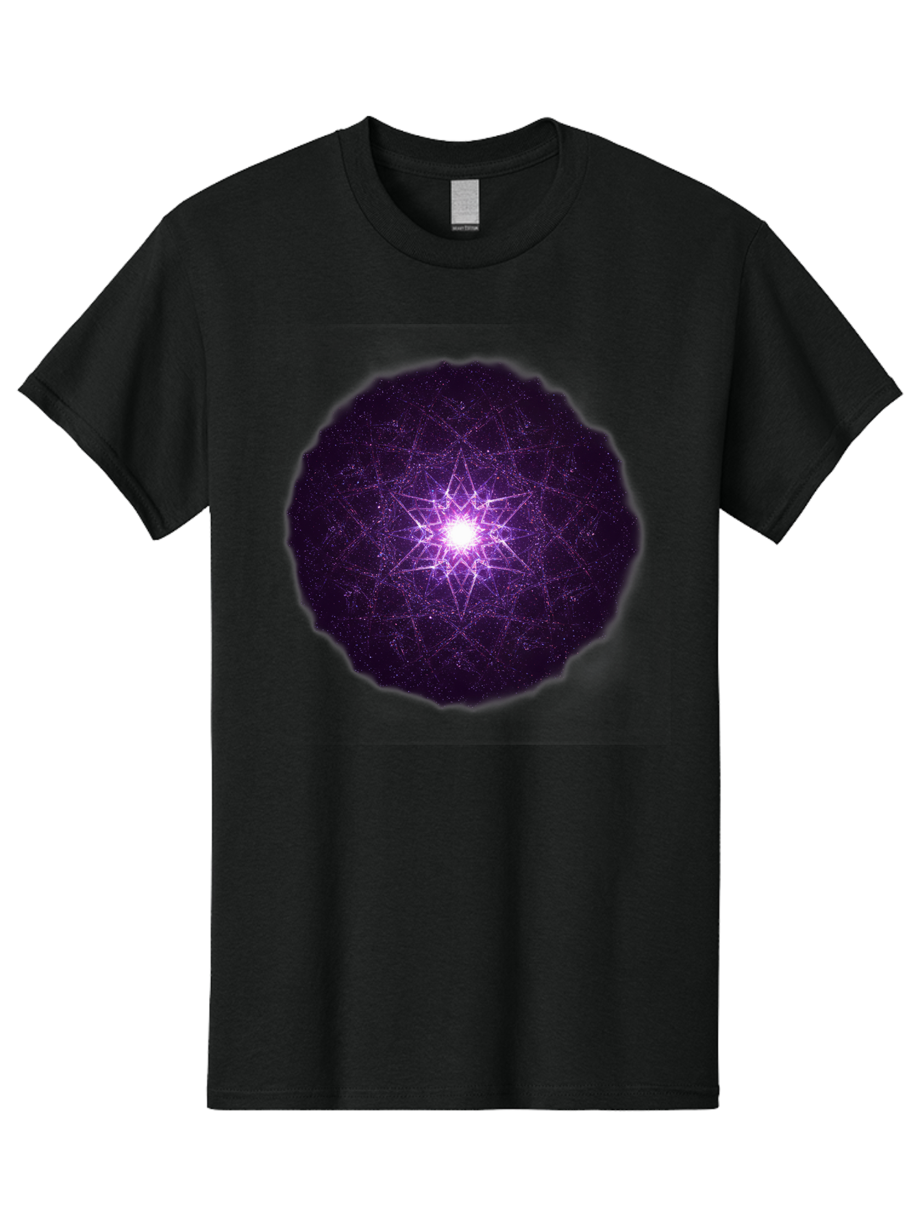 Purple-Star Men'S Graphic Tee, 100% Cotton, Comfortable Casual Summer Wear, Machine Washable, Sacred Geometry, Purple Star, Mystical Symbol, Spiritual Pattern, Geometric Shape, Celestial Body, Starburst, Mandala, Abstract Art, Cosmic Energy Bad467 8