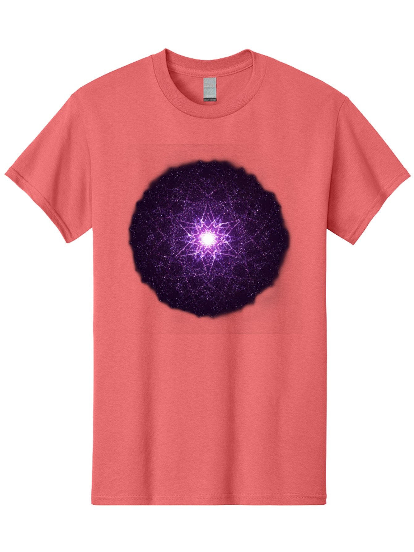 Purple-Star Men'S Graphic Tee, 100% Cotton, Comfortable Casual Summer Wear, Machine Washable, Sacred Geometry, Purple Star, Mystical Symbol, Spiritual Pattern, Geometric Shape, Celestial Body, Starburst, Mandala, Abstract Art, Cosmic Energy Bad467 12