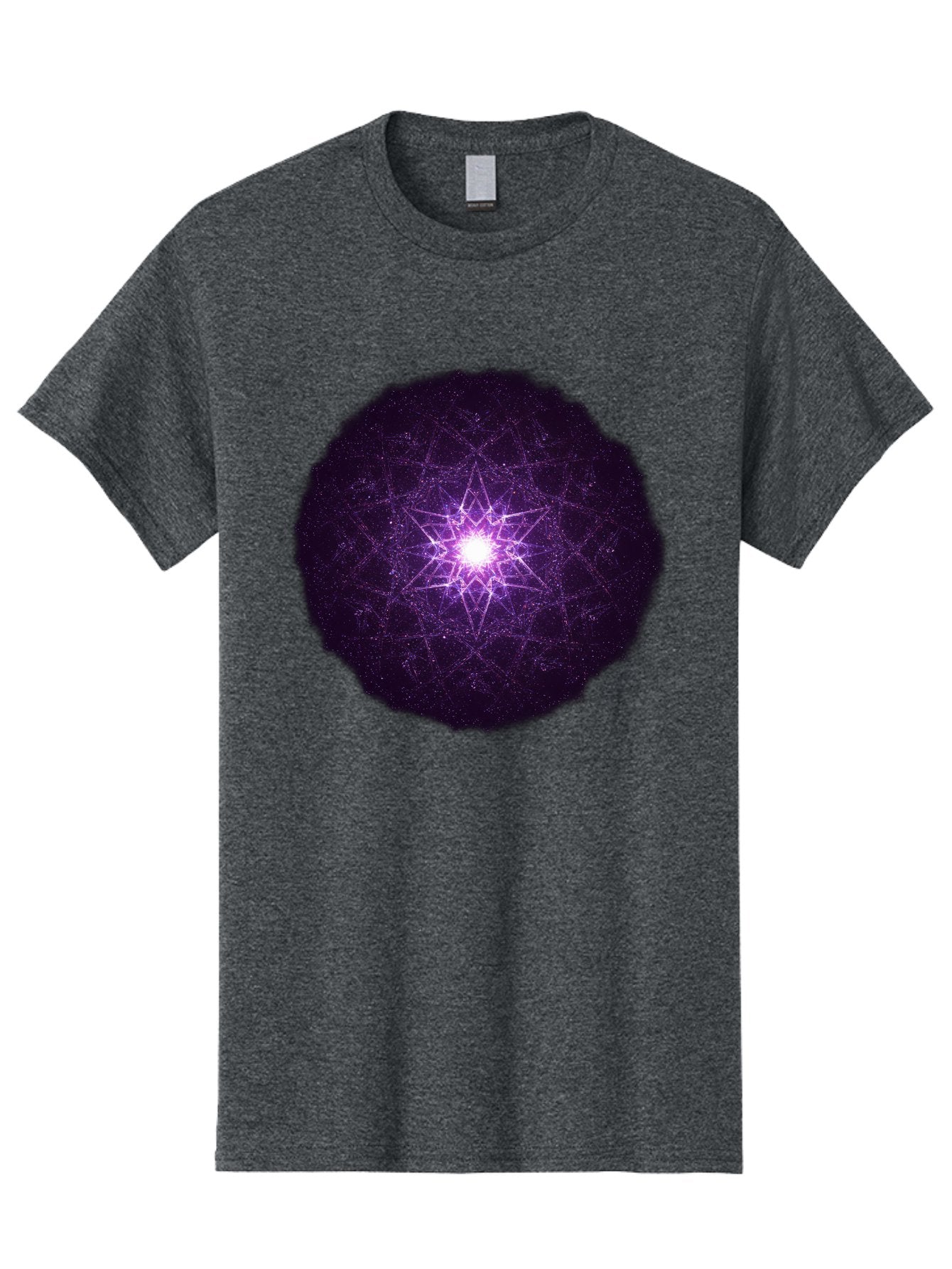 Purple-Star Men'S Graphic Tee, 100% Cotton, Comfortable Casual Summer Wear, Machine Washable, Sacred Geometry, Purple Star, Mystical Symbol, Spiritual Pattern, Geometric Shape, Celestial Body, Starburst, Mandala, Abstract Art, Cosmic Energy Bad467 14