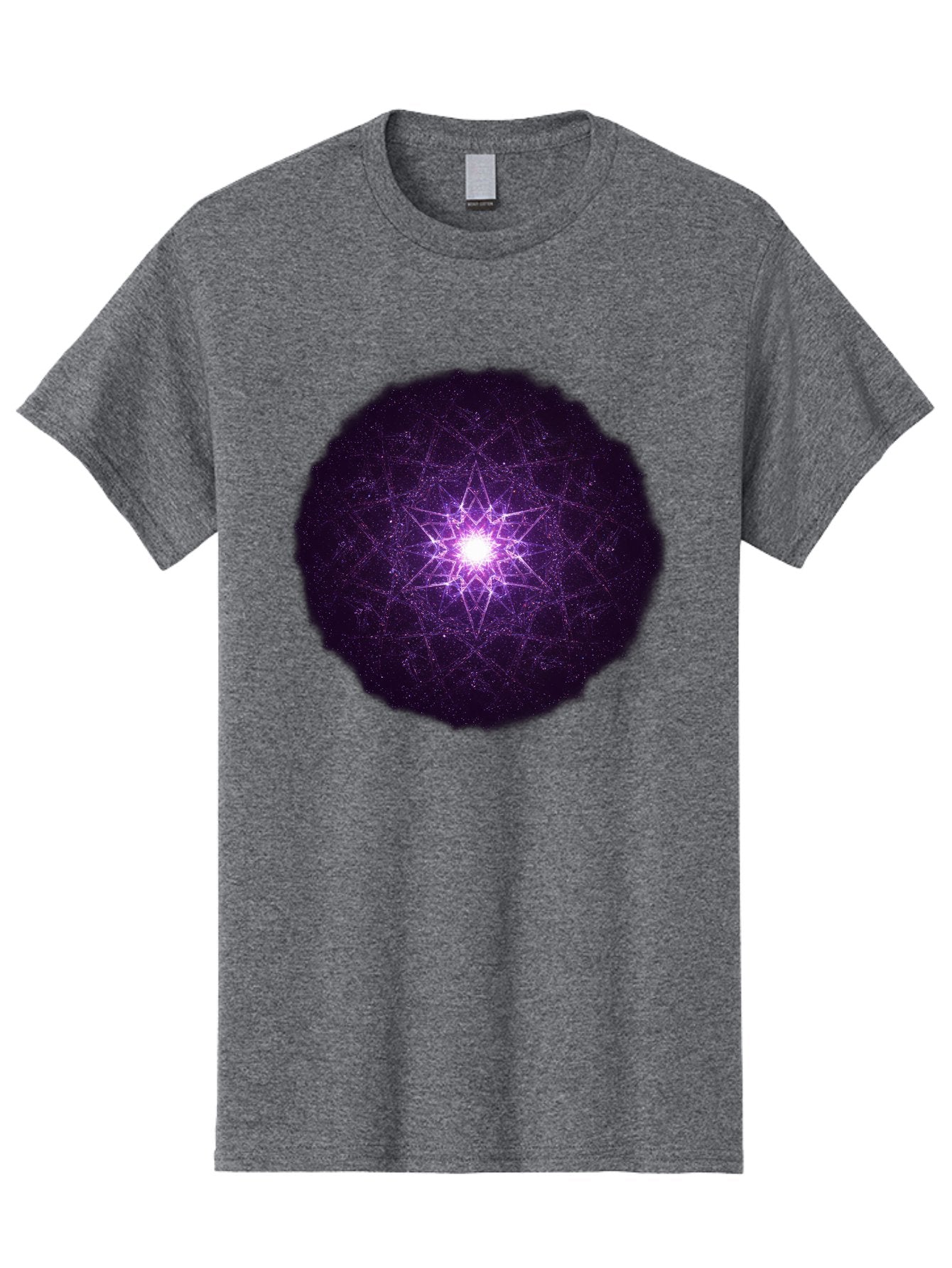 Purple-Star Men'S Graphic Tee, 100% Cotton, Comfortable Casual Summer Wear, Machine Washable, Sacred Geometry, Purple Star, Mystical Symbol, Spiritual Pattern, Geometric Shape, Celestial Body, Starburst, Mandala, Abstract Art, Cosmic Energy Bad467 13