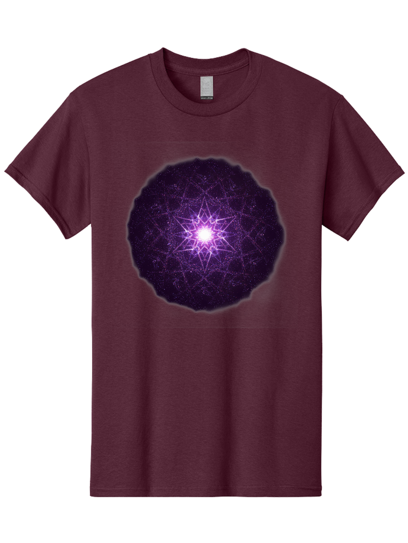 Purple-Star Men'S Graphic Tee, 100% Cotton, Comfortable Casual Summer Wear, Machine Washable, Sacred Geometry, Purple Star, Mystical Symbol, Spiritual Pattern, Geometric Shape, Celestial Body, Starburst, Mandala, Abstract Art, Cosmic Energy Bad467 12
