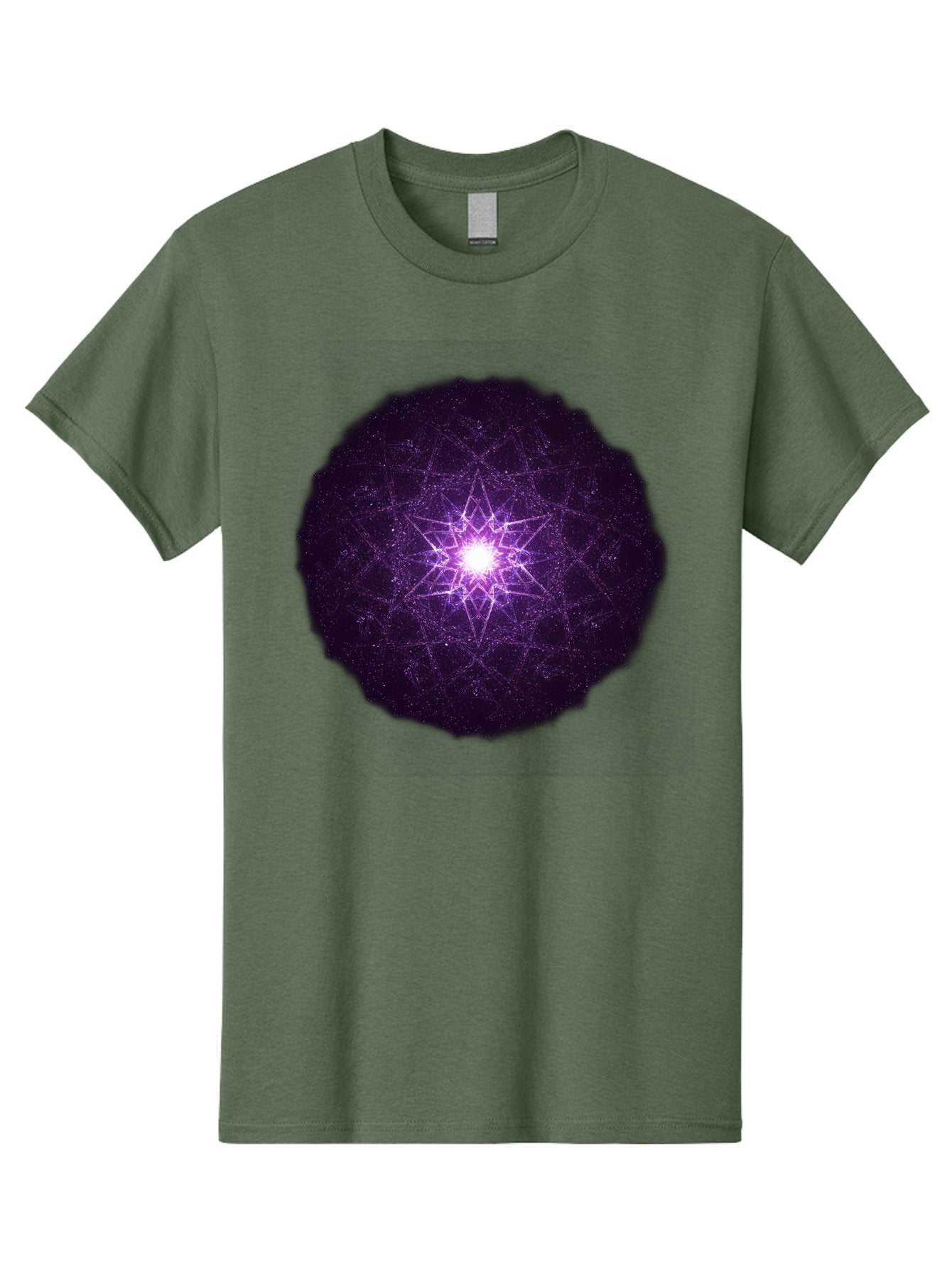 Purple-Star Men'S Graphic Tee, 100% Cotton, Comfortable Casual Summer Wear, Machine Washable, Sacred Geometry, Purple Star, Mystical Symbol, Spiritual Pattern, Geometric Shape, Celestial Body, Starburst, Mandala, Abstract Art, Cosmic Energy Bad467 9