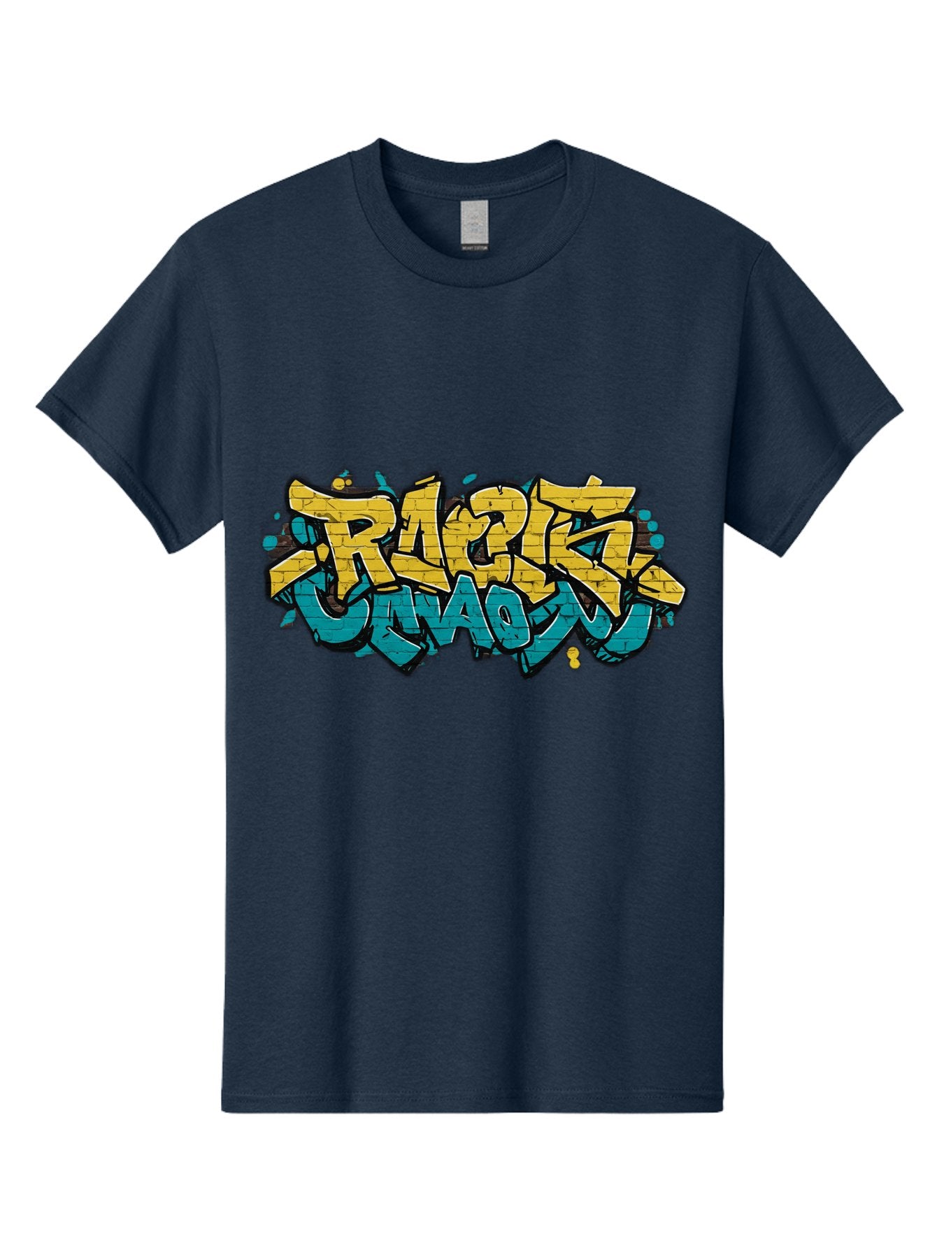 Raptz-Clan Men'S Graphic Tee, 100% Cotton, Comfortable Casual Summer Wear, Machine Washable, Street Art, Graffiti Style, Bold Typography, Vibrant Colors, Razk Unadon, Urban Art, Stylized Font, Cool Graphics, Artistic Expression Bad471 11