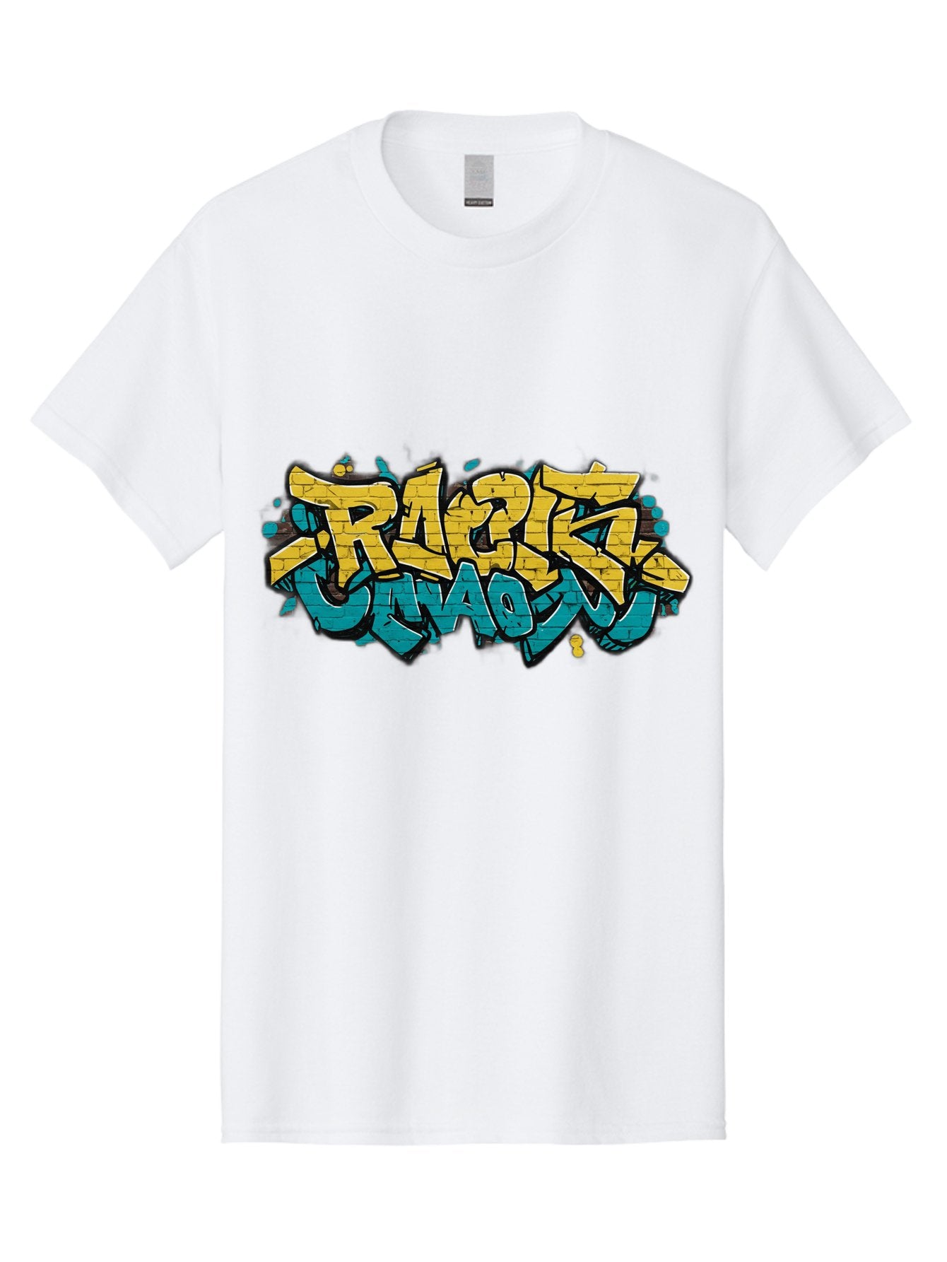 Raptz-Clan Men'S Graphic Tee, 100% Cotton, Comfortable Casual Summer Wear, Machine Washable, Street Art, Graffiti Style, Bold Typography, Vibrant Colors, Razk Unadon, Urban Art, Stylized Font, Cool Graphics, Artistic Expression Bad471 14