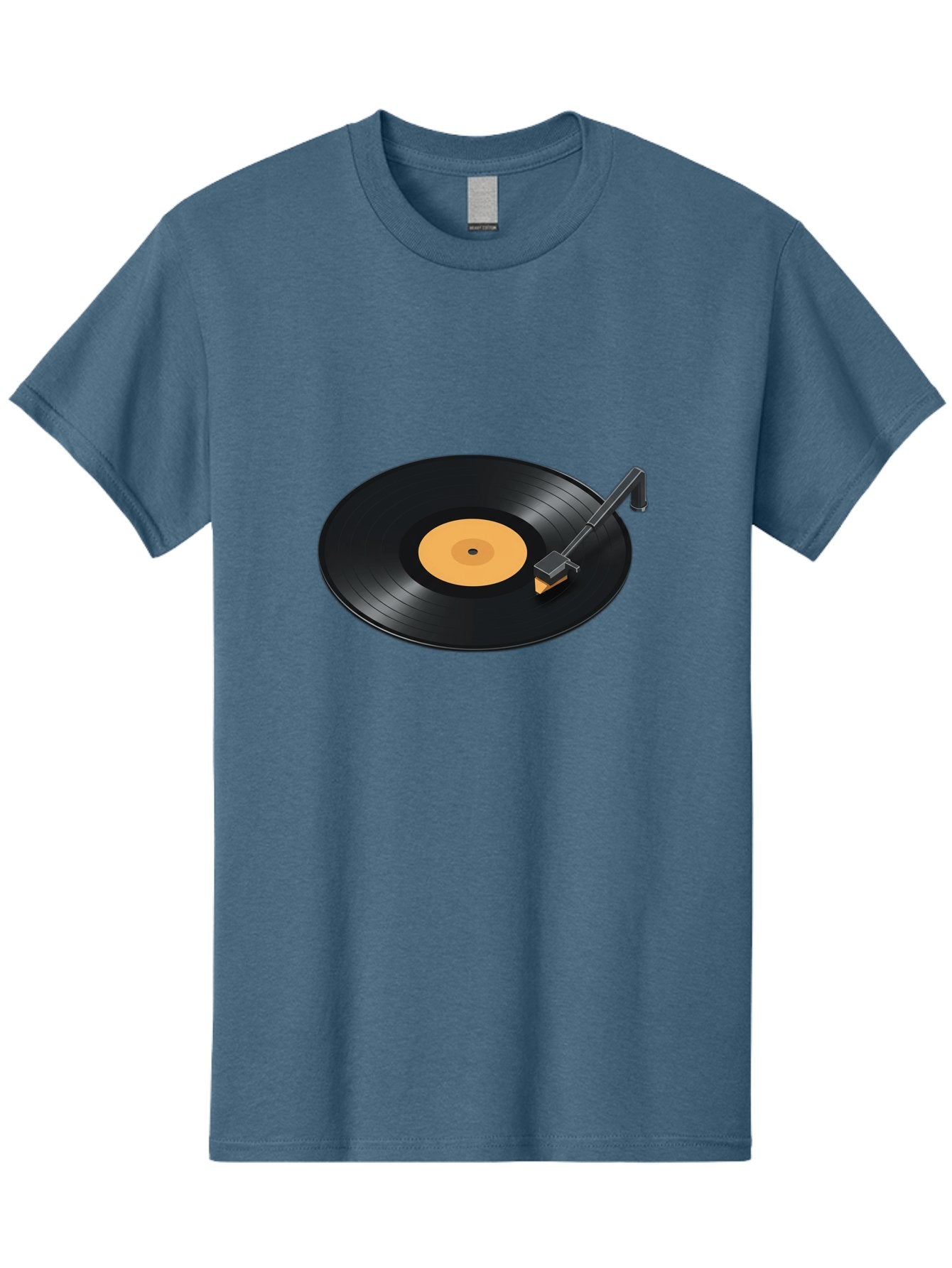 Record-Player-1 Men'S Graphic Tee, 100% Cotton, Comfortable Casual Summer Wear, Machine Washable, Vinyl Record, Record Player, Music Playback, Nostalgic Sound, Analog Music, Retro Audio, Turntable, Vinyl Playback, Music Nostalgia Bad481 5