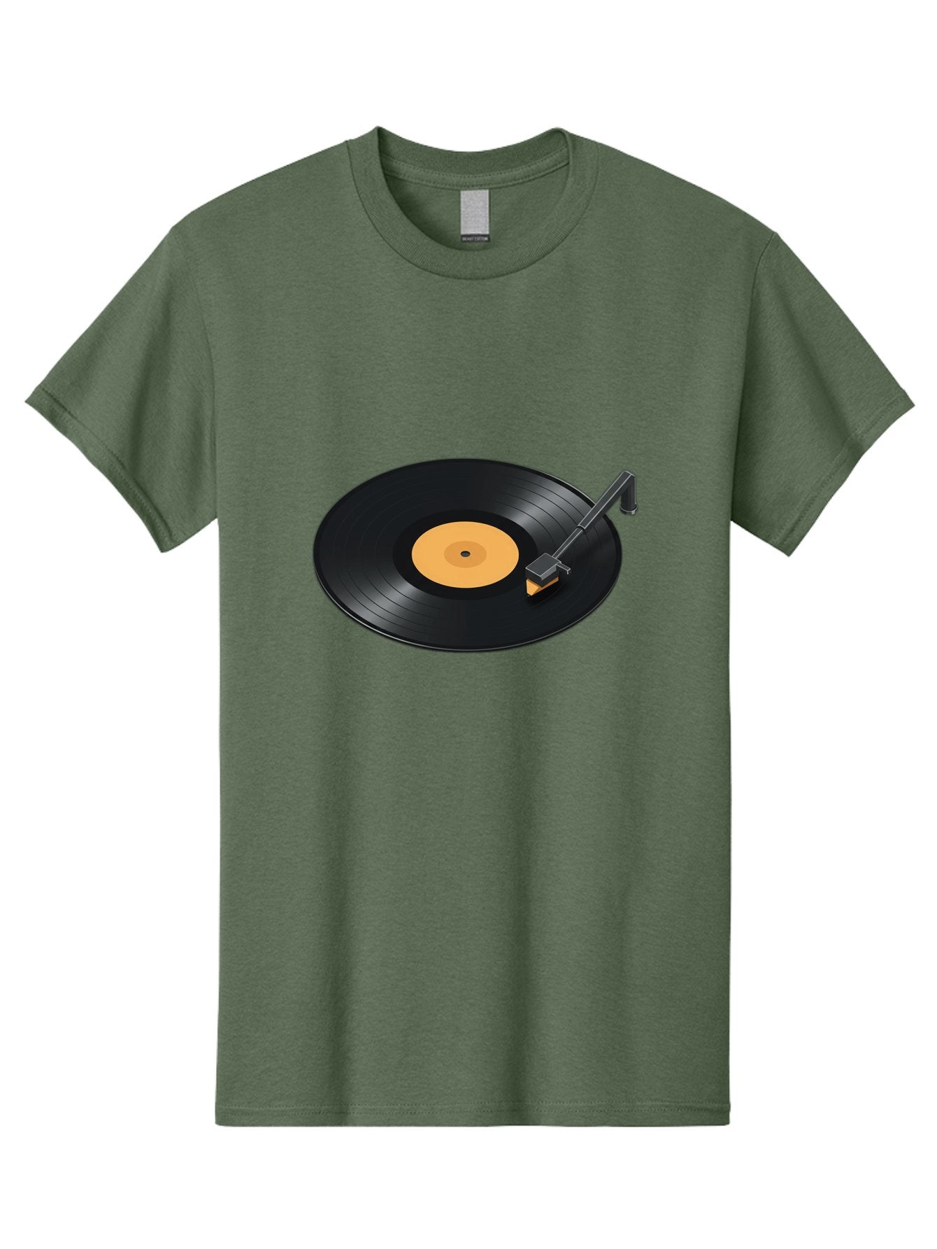 Record-Player-1 Men'S Graphic Tee, 100% Cotton, Comfortable Casual Summer Wear, Machine Washable, Vinyl Record, Record Player, Music Playback, Nostalgic Sound, Analog Music, Retro Audio, Turntable, Vinyl Playback, Music Nostalgia Bad481 7