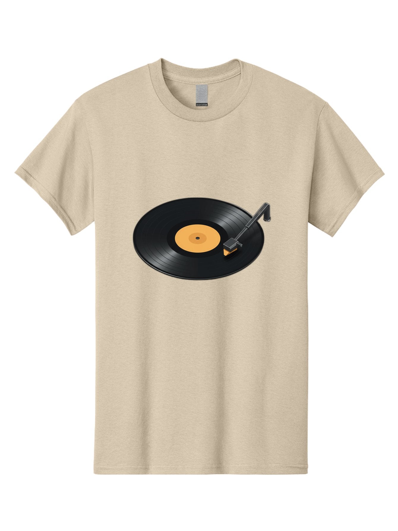 Record-Player-1 Men'S Graphic Tee, 100% Cotton, Comfortable Casual Summer Wear, Machine Washable, Vinyl Record, Record Player, Music Playback, Nostalgic Sound, Analog Music, Retro Audio, Turntable, Vinyl Playback, Music Nostalgia Bad481 3