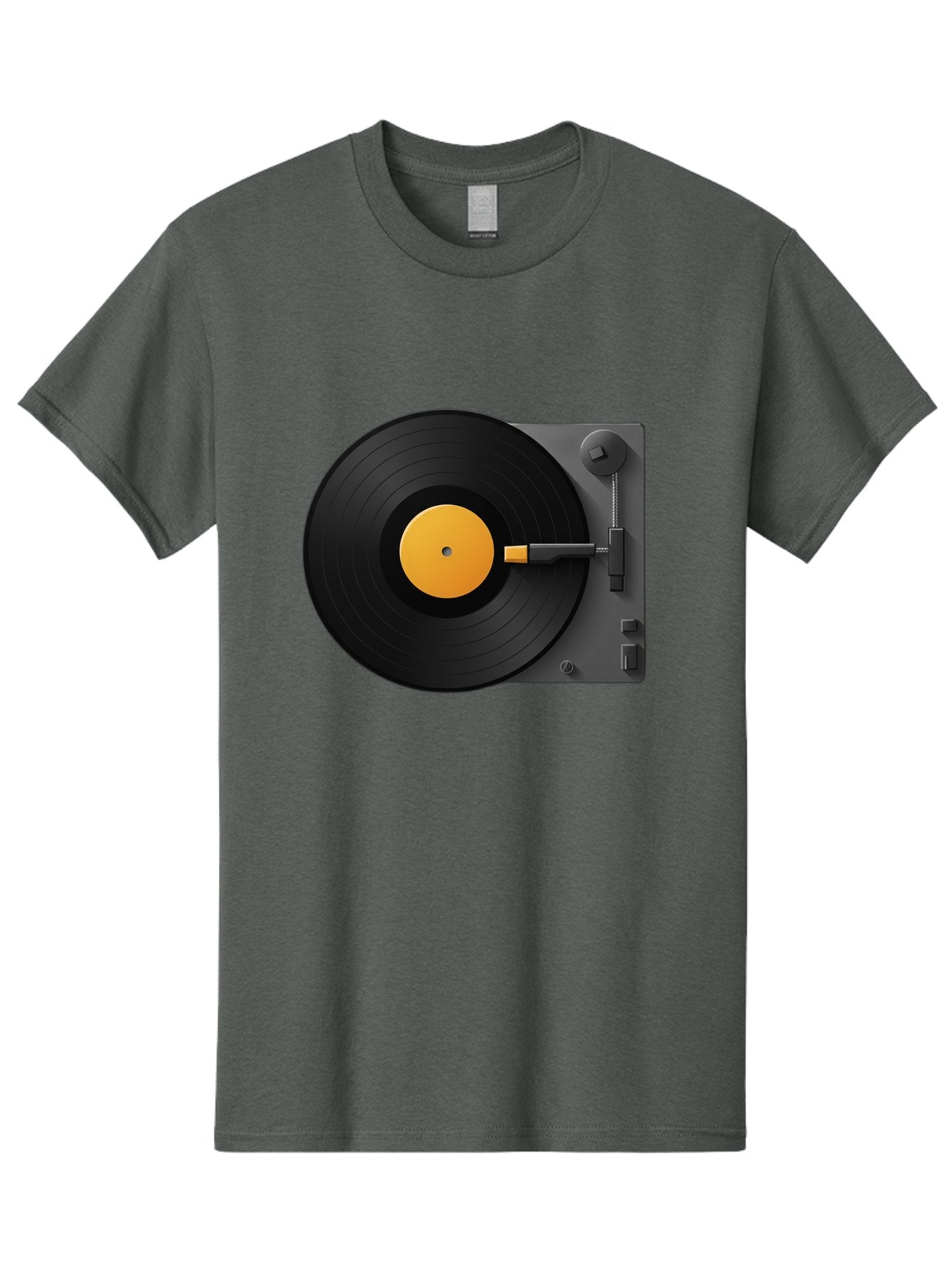 Record-Player Men'S Graphic Tee, 100% Cotton, Comfortable Casual Summer Wear, Machine Washable, Vinyl Record Player, Turntable, Dj Equipment, Music Playback, Audio Technology, Retro Music Player, Nostalgic Sound System Bad482 4
