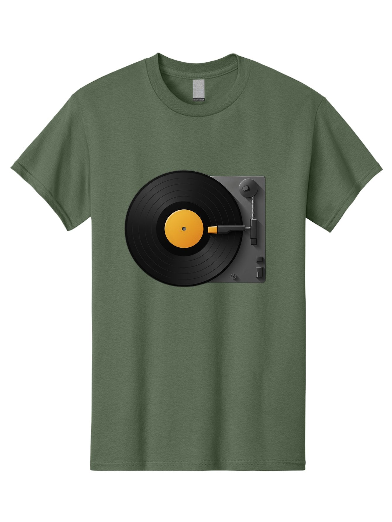 Record-Player Men'S Graphic Tee, 100% Cotton, Comfortable Casual Summer Wear, Machine Washable, Vinyl Record Player, Turntable, Dj Equipment, Music Playback, Audio Technology, Retro Music Player, Nostalgic Sound System Bad482 12