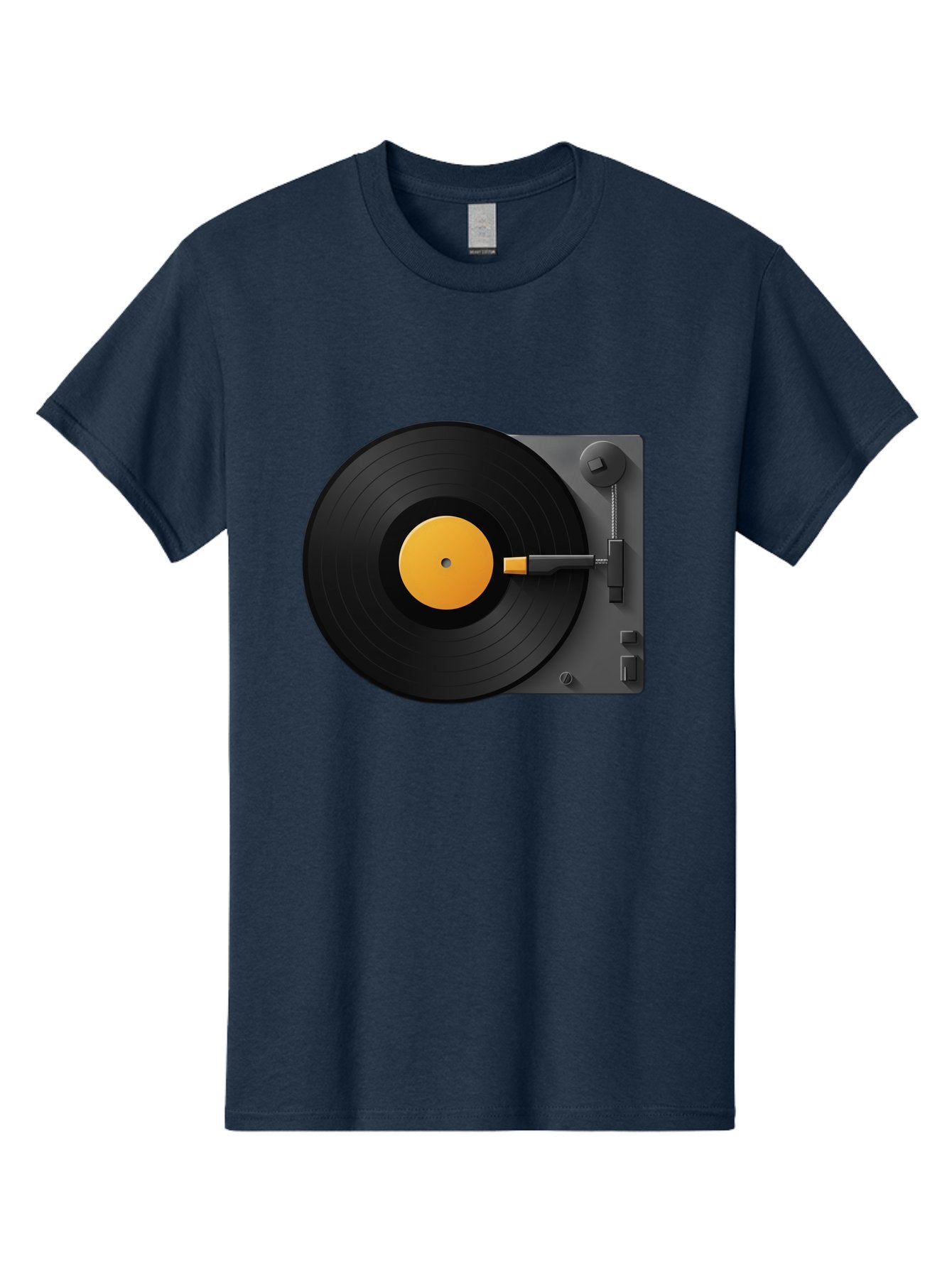 Record-Player Men'S Graphic Tee, 100% Cotton, Comfortable Casual Summer Wear, Machine Washable, Vinyl Record Player, Turntable, Dj Equipment, Music Playback, Audio Technology, Retro Music Player, Nostalgic Sound System Bad482 10