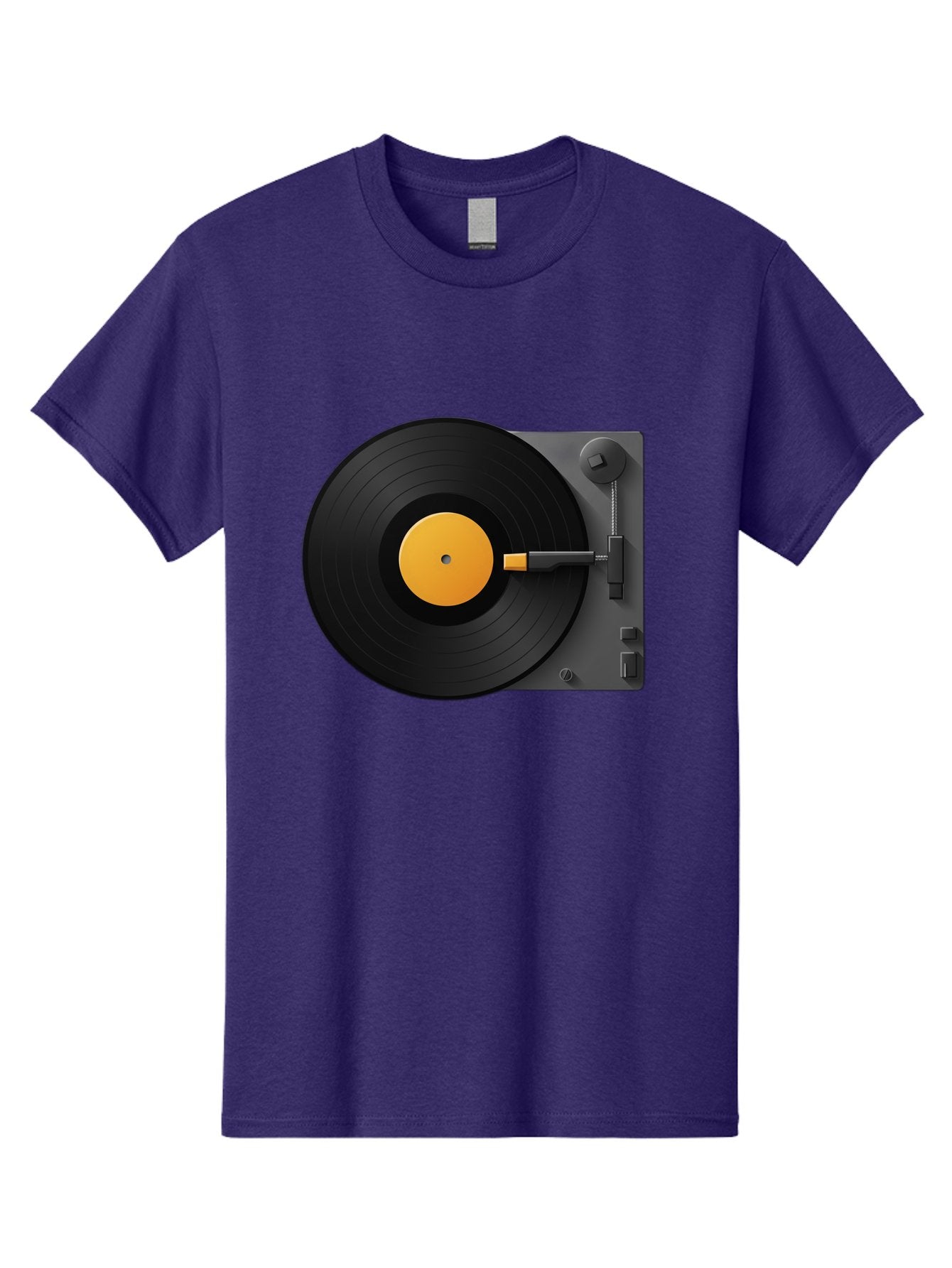 Record-Player Men'S Graphic Tee, 100% Cotton, Comfortable Casual Summer Wear, Machine Washable, Vinyl Record Player, Turntable, Dj Equipment, Music Playback, Audio Technology, Retro Music Player, Nostalgic Sound System Bad482 5