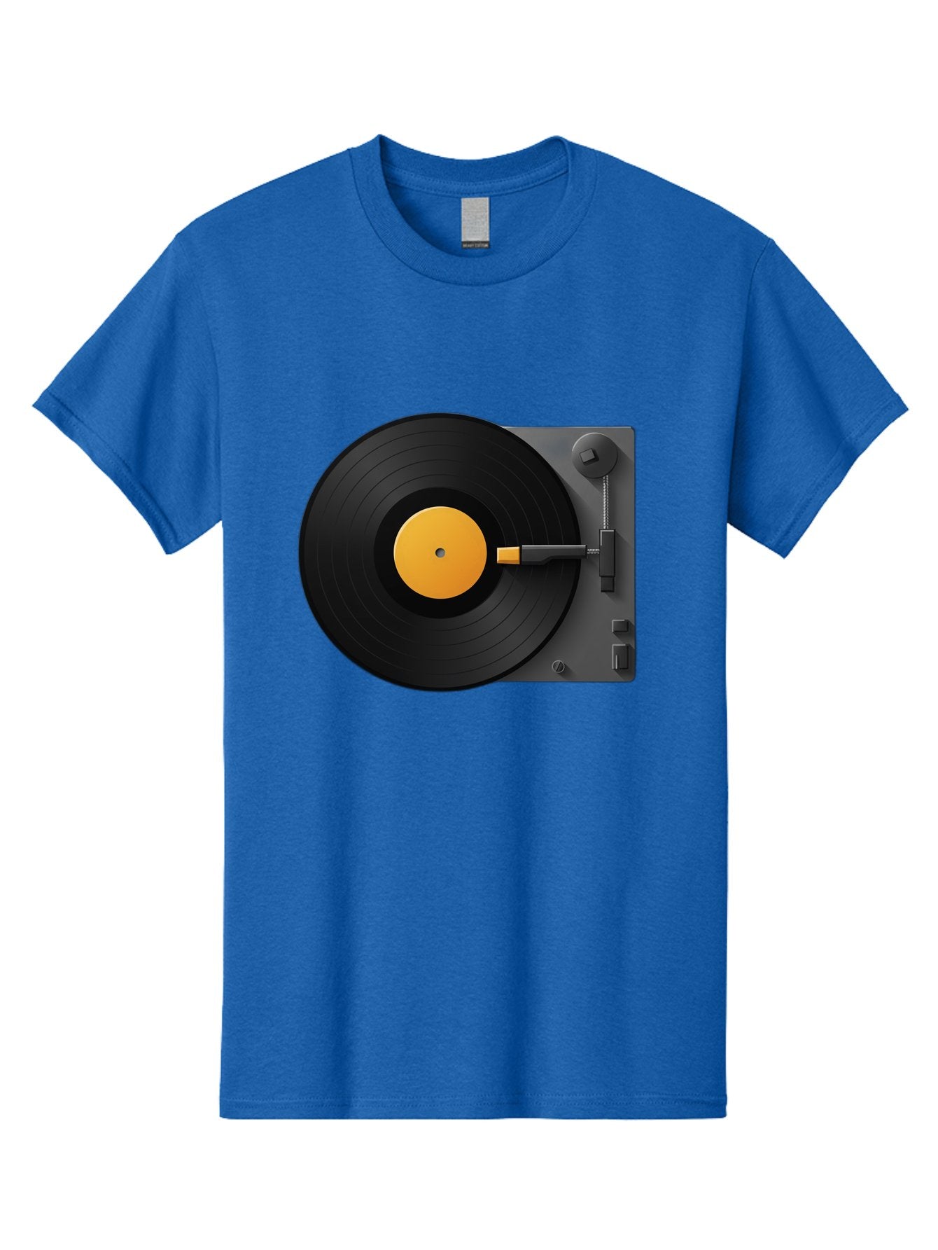 Record-Player Men'S Graphic Tee, 100% Cotton, Comfortable Casual Summer Wear, Machine Washable, Vinyl Record Player, Turntable, Dj Equipment, Music Playback, Audio Technology, Retro Music Player, Nostalgic Sound System Bad482 7