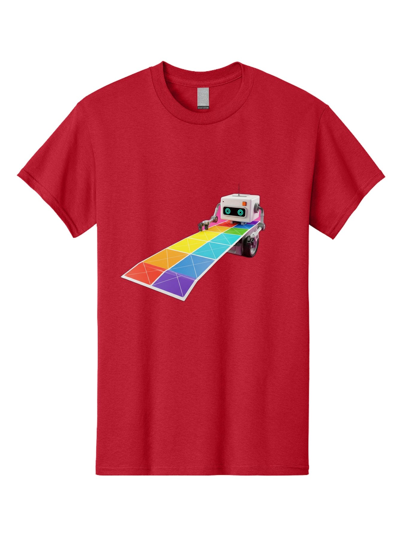 Robot-Dj-Booth Men'S Graphic Tee, 100% Cotton, Comfortable Casual Summer Wear, Machine Washable, Robot Dj, Colorful Turntable, Rainbow-Colored Dj Deck, Music Production, Electronic Dance Music, Futuristic Technology, Dance Floor Vibes, Bad494 15