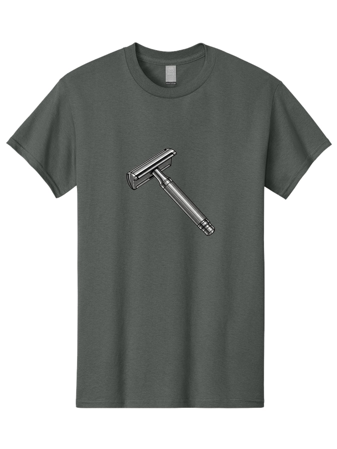Safety-Razor Men'S Graphic Tee, 100% Cotton, Comfortable Casual Summer Wear, Machine Washable, Safety Razor, Metal Razor, Shaving Equipment, Double Edge Razor, Men'S Grooming, Shaving Accessories, Personal Care Bad504 11