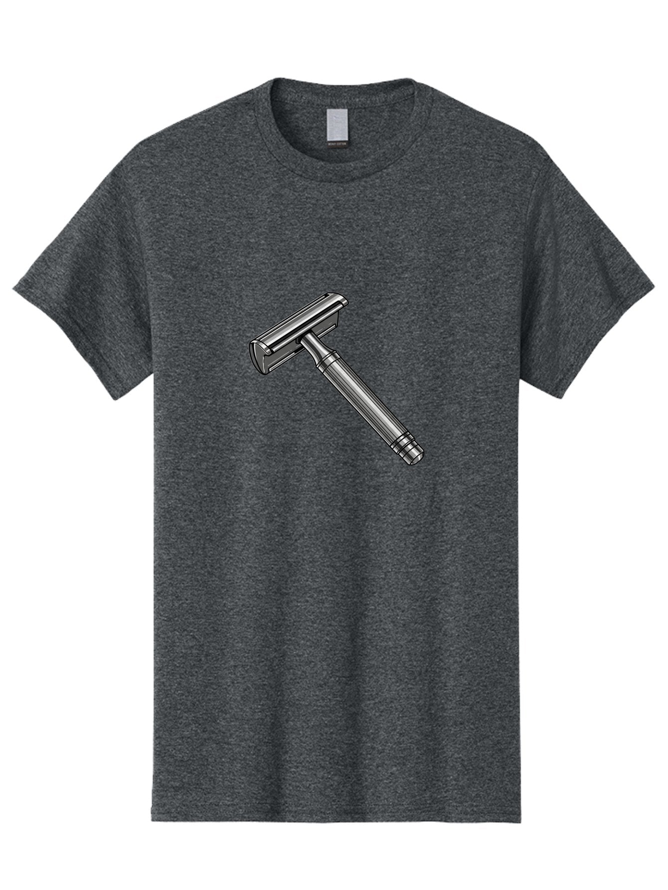 Safety-Razor Men'S Graphic Tee, 100% Cotton, Comfortable Casual Summer Wear, Machine Washable, Safety Razor, Metal Razor, Shaving Equipment, Double Edge Razor, Men'S Grooming, Shaving Accessories, Personal Care Bad504 3