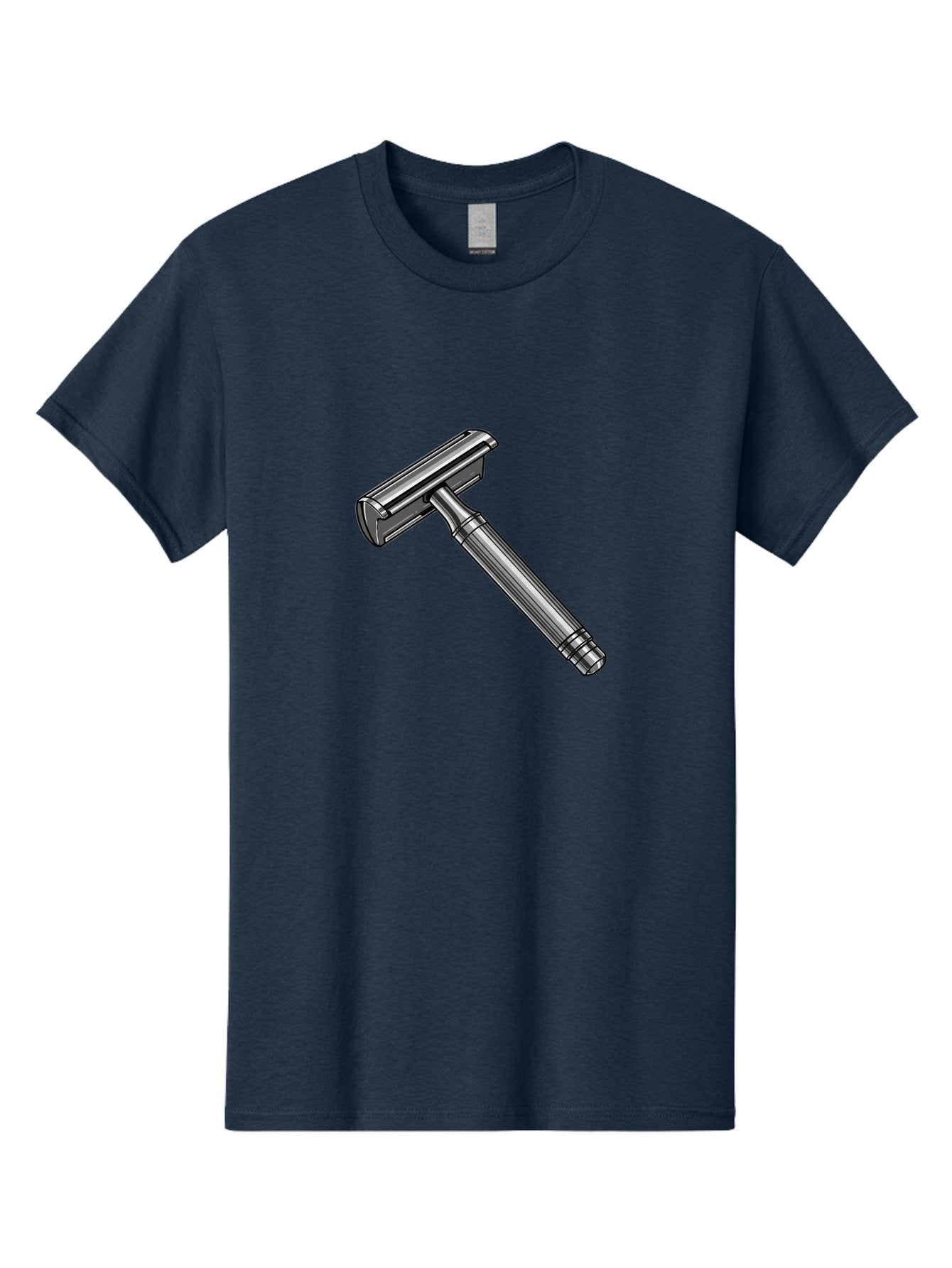 Safety-Razor Men'S Graphic Tee, 100% Cotton, Comfortable Casual Summer Wear, Machine Washable, Safety Razor, Metal Razor, Shaving Equipment, Double Edge Razor, Men'S Grooming, Shaving Accessories, Personal Care Bad504 7