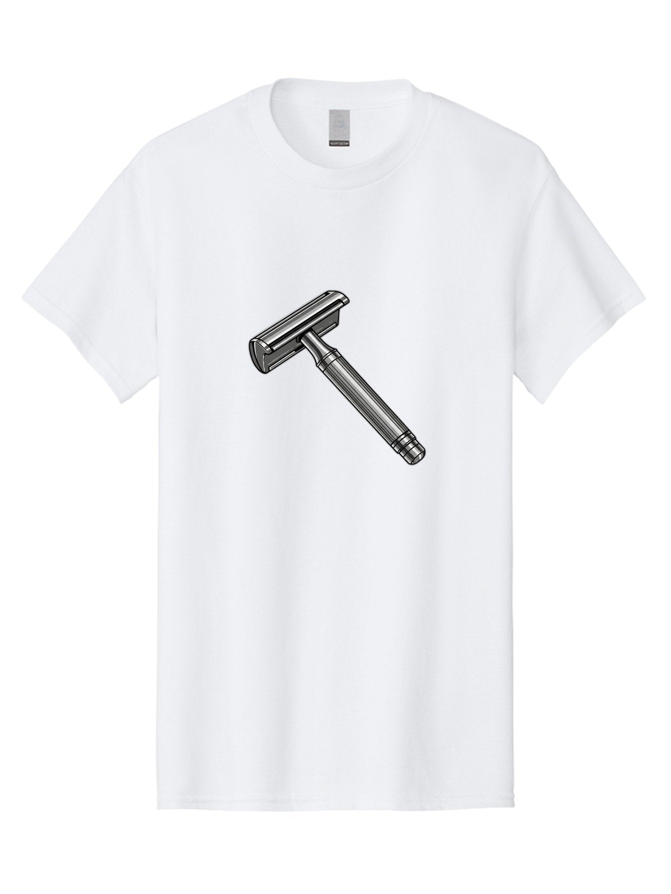 Safety-Razor Men'S Graphic Tee, 100% Cotton, Comfortable Casual Summer Wear, Machine Washable, Safety Razor, Metal Razor, Shaving Equipment, Double Edge Razor, Men'S Grooming, Shaving Accessories, Personal Care Bad504 5