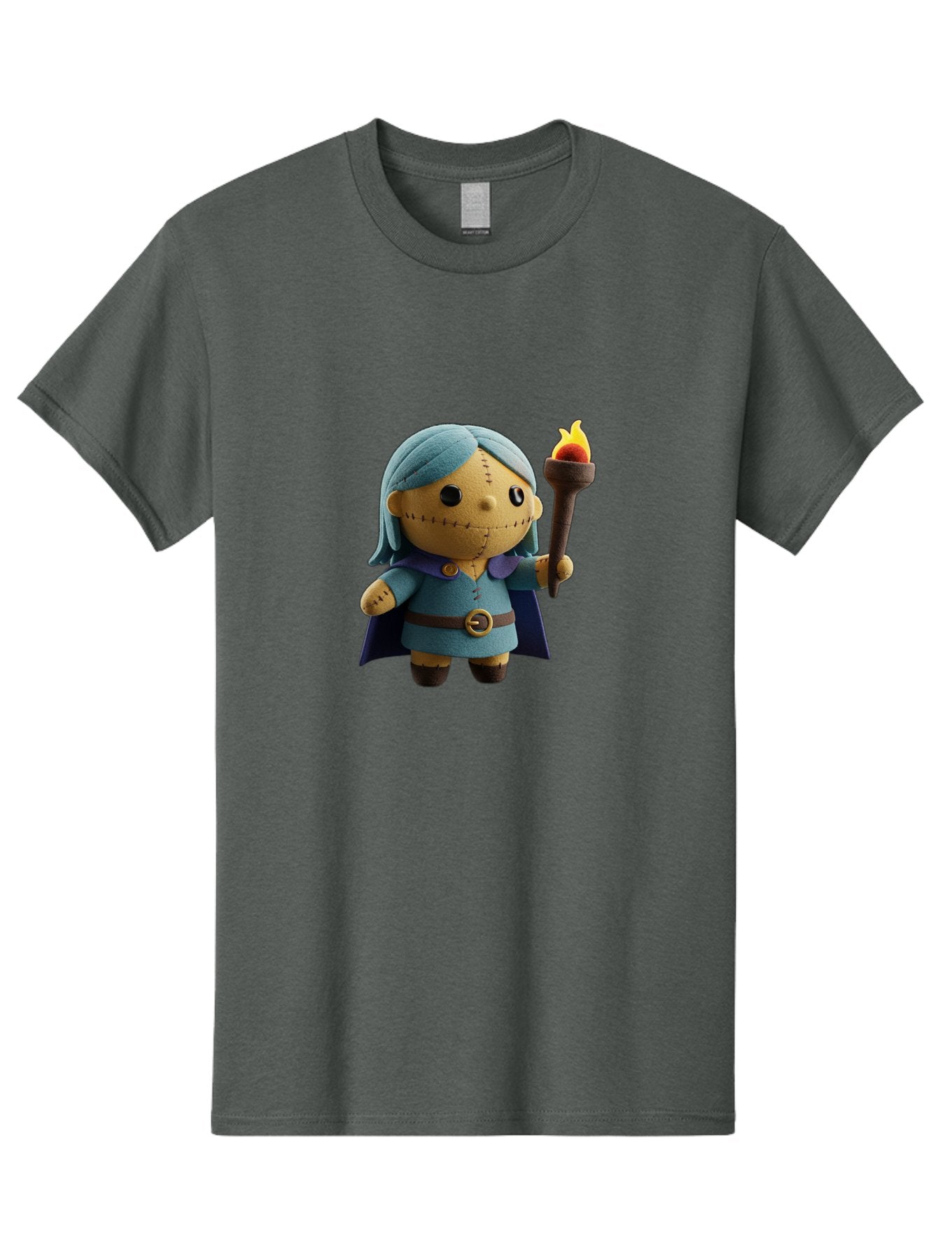 Sally Men'S Graphic Tee, 100% Cotton, Comfortable Casual Summer Wear, Machine Washable, Sally Figurine, Nightmare Before Christmas Character, Stitched Face, Blue Dress, Cape, Torch, Whimsical Design, Collectible Toy, Halloween Decoration Bad506 11