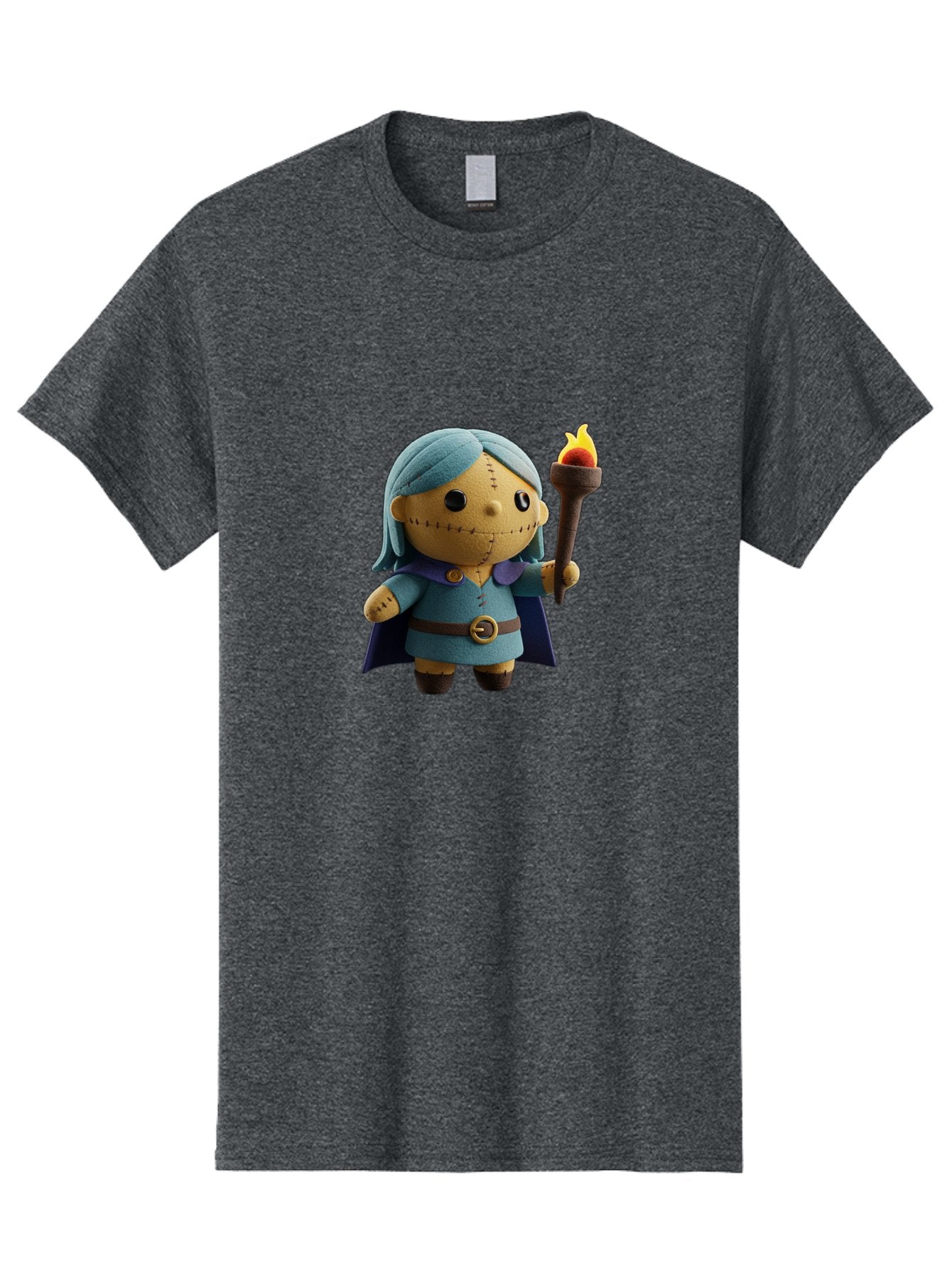 Sally Men'S Graphic Tee, 100% Cotton, Comfortable Casual Summer Wear, Machine Washable, Sally Figurine, Nightmare Before Christmas Character, Stitched Face, Blue Dress, Cape, Torch, Whimsical Design, Collectible Toy, Halloween Decoration Bad506 14