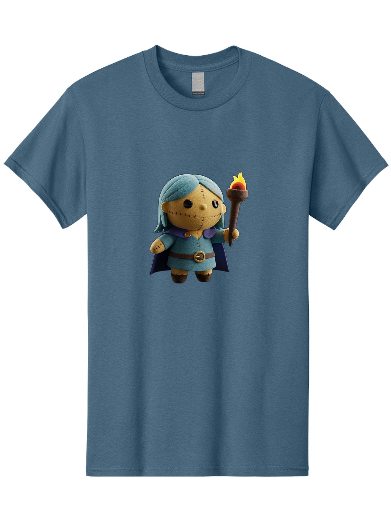 Sally Men'S Graphic Tee, 100% Cotton, Comfortable Casual Summer Wear, Machine Washable, Sally Figurine, Nightmare Before Christmas Character, Stitched Face, Blue Dress, Cape, Torch, Whimsical Design, Collectible Toy, Halloween Decoration Bad506 6