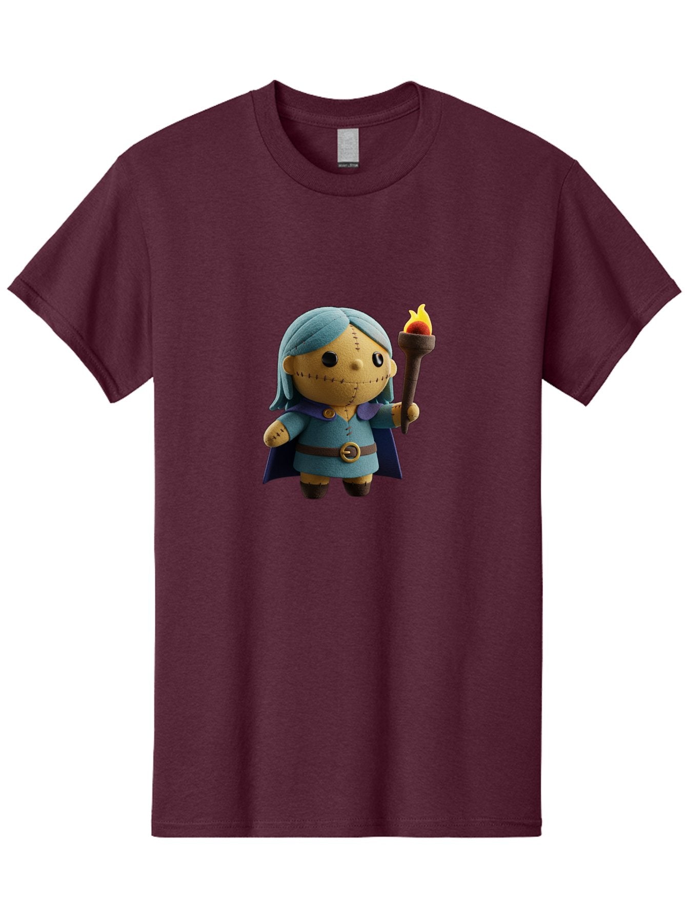 Sally Men'S Graphic Tee, 100% Cotton, Comfortable Casual Summer Wear, Machine Washable, Sally Figurine, Nightmare Before Christmas Character, Stitched Face, Blue Dress, Cape, Torch, Whimsical Design, Collectible Toy, Halloween Decoration Bad506 8