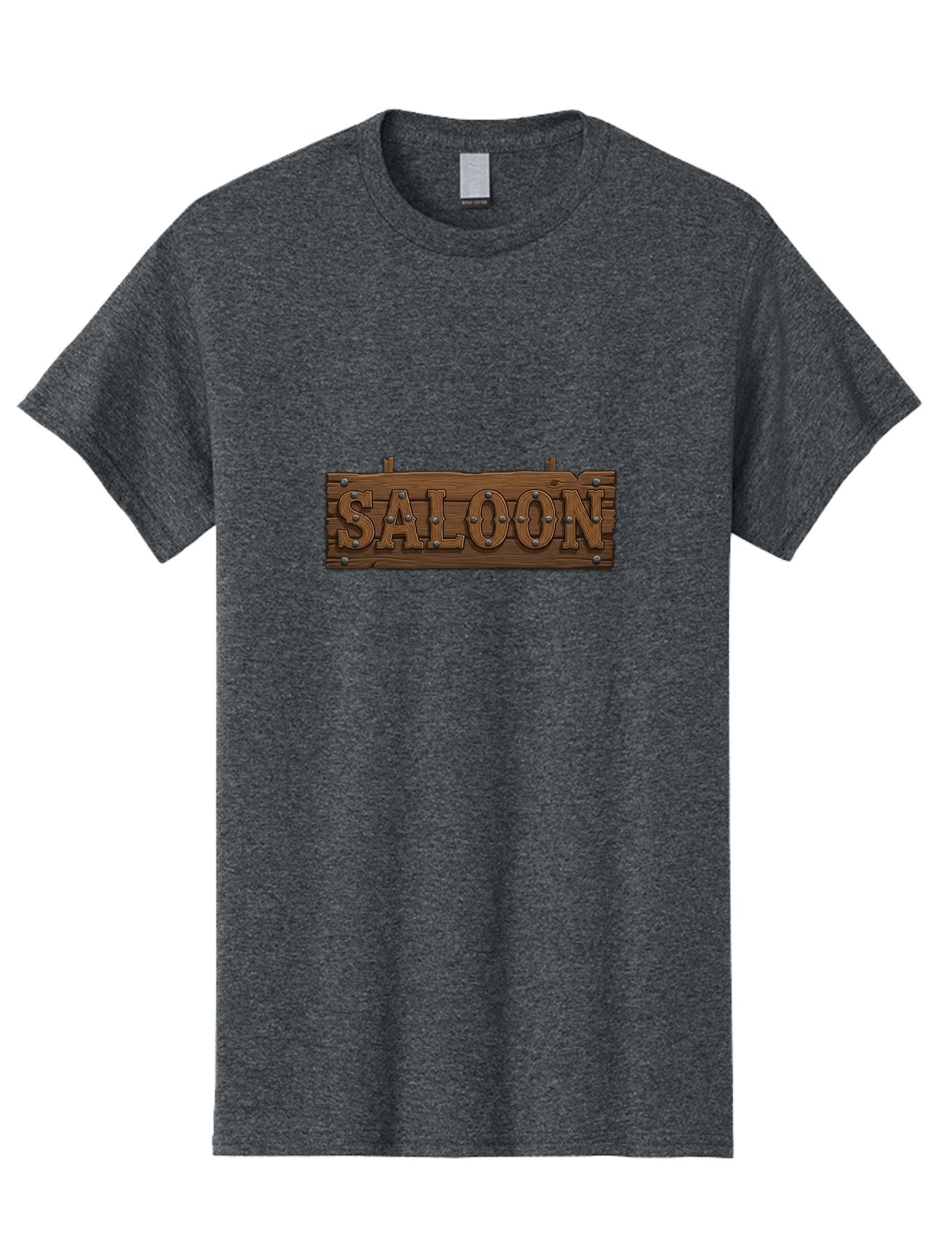 Saloon Men'S Graphic Tee, 100% Cotton, Comfortable Casual Summer Wear, Machine Washable, Western Saloon Sign, Wooden Sign, Vintage Decor, Rustic Charm, Cowboy Culture, Old West, Retro Signage, 3D Illustration, Wild West Theme Bad507 6