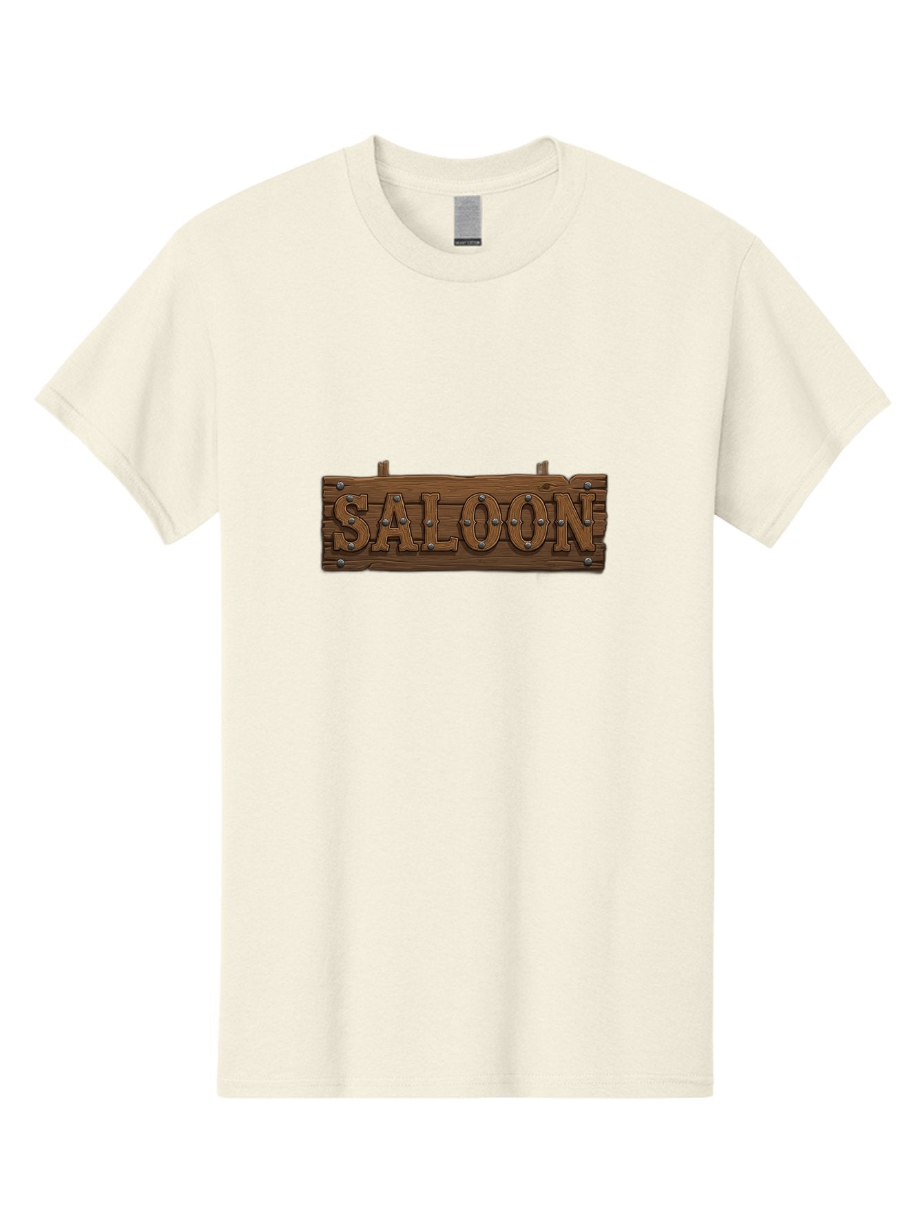 Saloon Men'S Graphic Tee, 100% Cotton, Comfortable Casual Summer Wear, Machine Washable, Western Saloon Sign, Wooden Sign, Vintage Decor, Rustic Charm, Cowboy Culture, Old West, Retro Signage, 3D Illustration, Wild West Theme Bad507 15