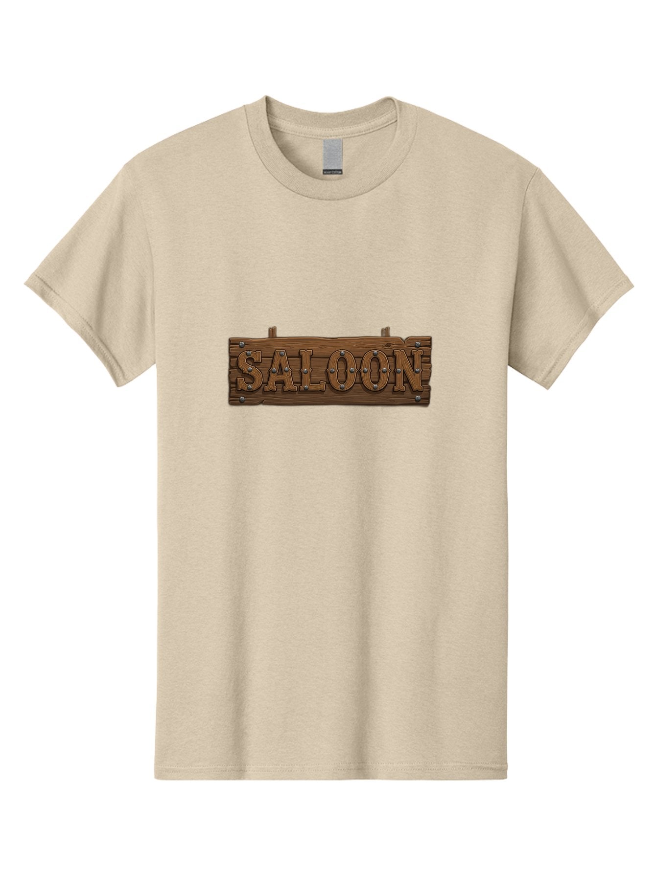 Saloon Men'S Graphic Tee, 100% Cotton, Comfortable Casual Summer Wear, Machine Washable, Western Saloon Sign, Wooden Sign, Vintage Decor, Rustic Charm, Cowboy Culture, Old West, Retro Signage, 3D Illustration, Wild West Theme Bad507 13