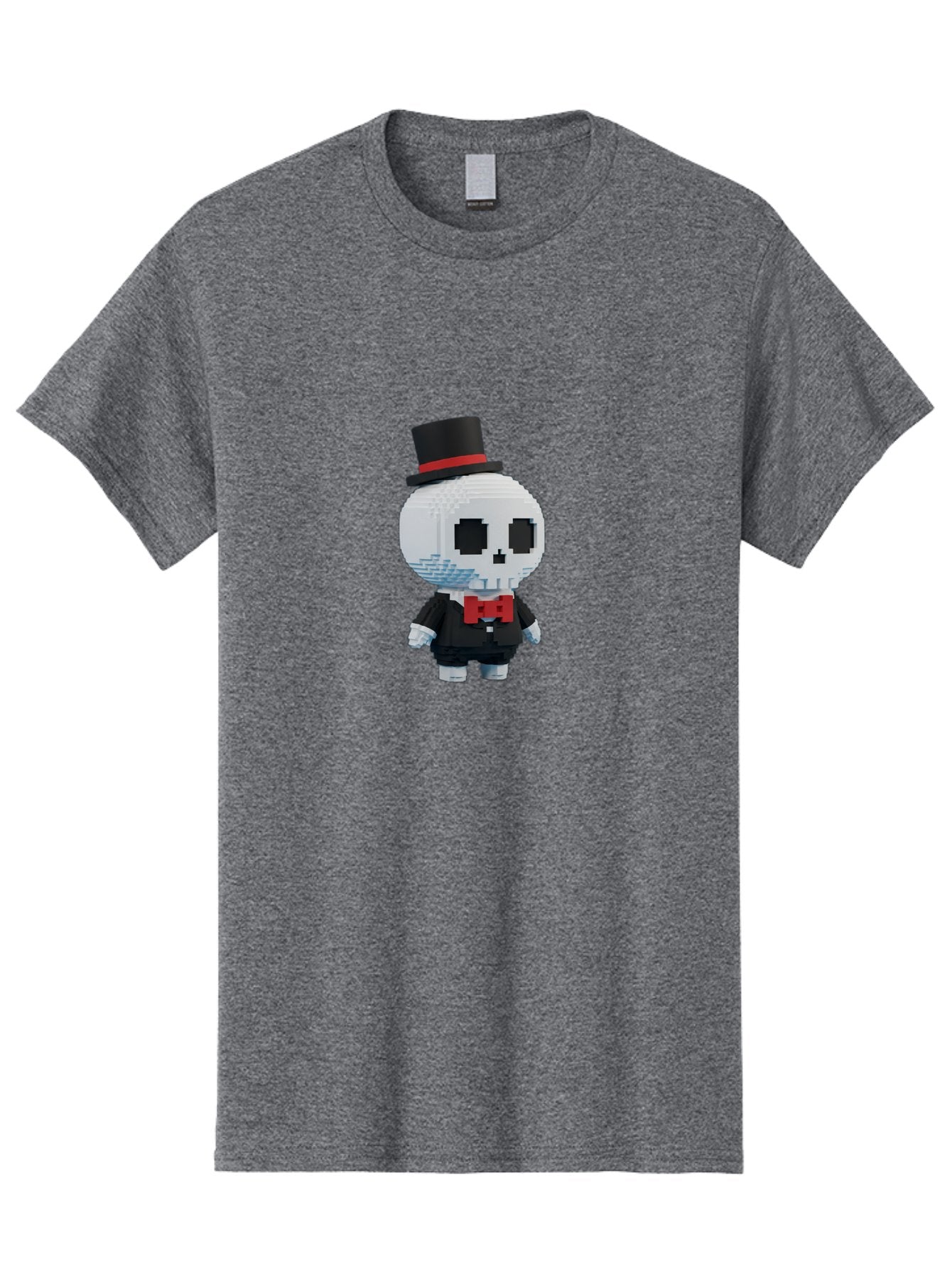 Sans-By-Toby-Fox Men'S Graphic Tee, 100% Cotton, Comfortable Casual Summer Wear, Machine Washable, Pixel Art Skeleton, 8-Bit Character, Top Hat, Red Bow Tie, Black Tuxedo, Gothic Style, Digital Art, Cartoon Character, Pixelated Graphics Bad509 9