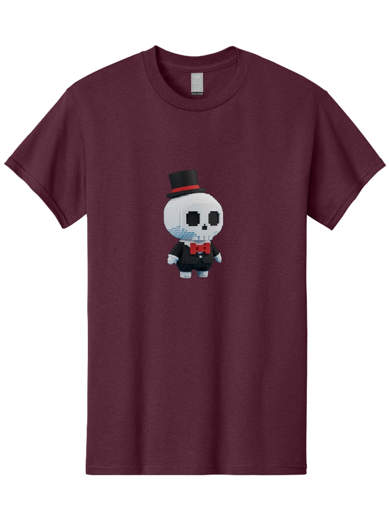 Sans-By-Toby-Fox Men'S Graphic Tee, 100% Cotton, Comfortable Casual Summer Wear, Machine Washable, Pixel Art Skeleton, 8-Bit Character, Top Hat, Red Bow Tie, Black Tuxedo, Gothic Style, Digital Art, Cartoon Character, Pixelated Graphics Bad509 14