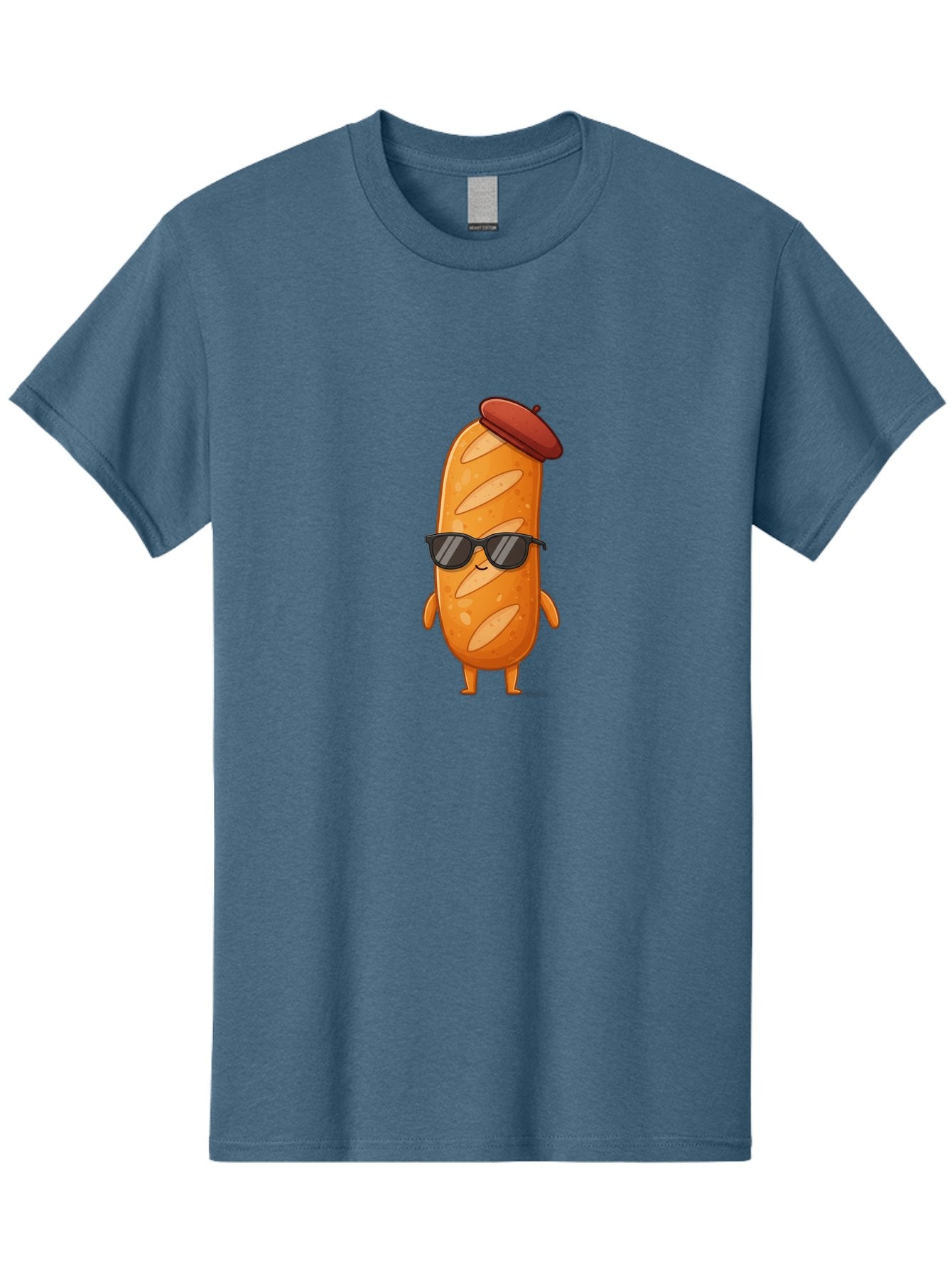 Sausage-Roll Men'S Graphic Tee, 100% Cotton, Comfortable Casual Summer Wear, Machine Washable, Cartoon Bread Character, Bread With Sunglasses, Bread With Beret, Funny Food Illustration, Humorous Baked Goods, Quirky Cartoon Character, Bad513 9