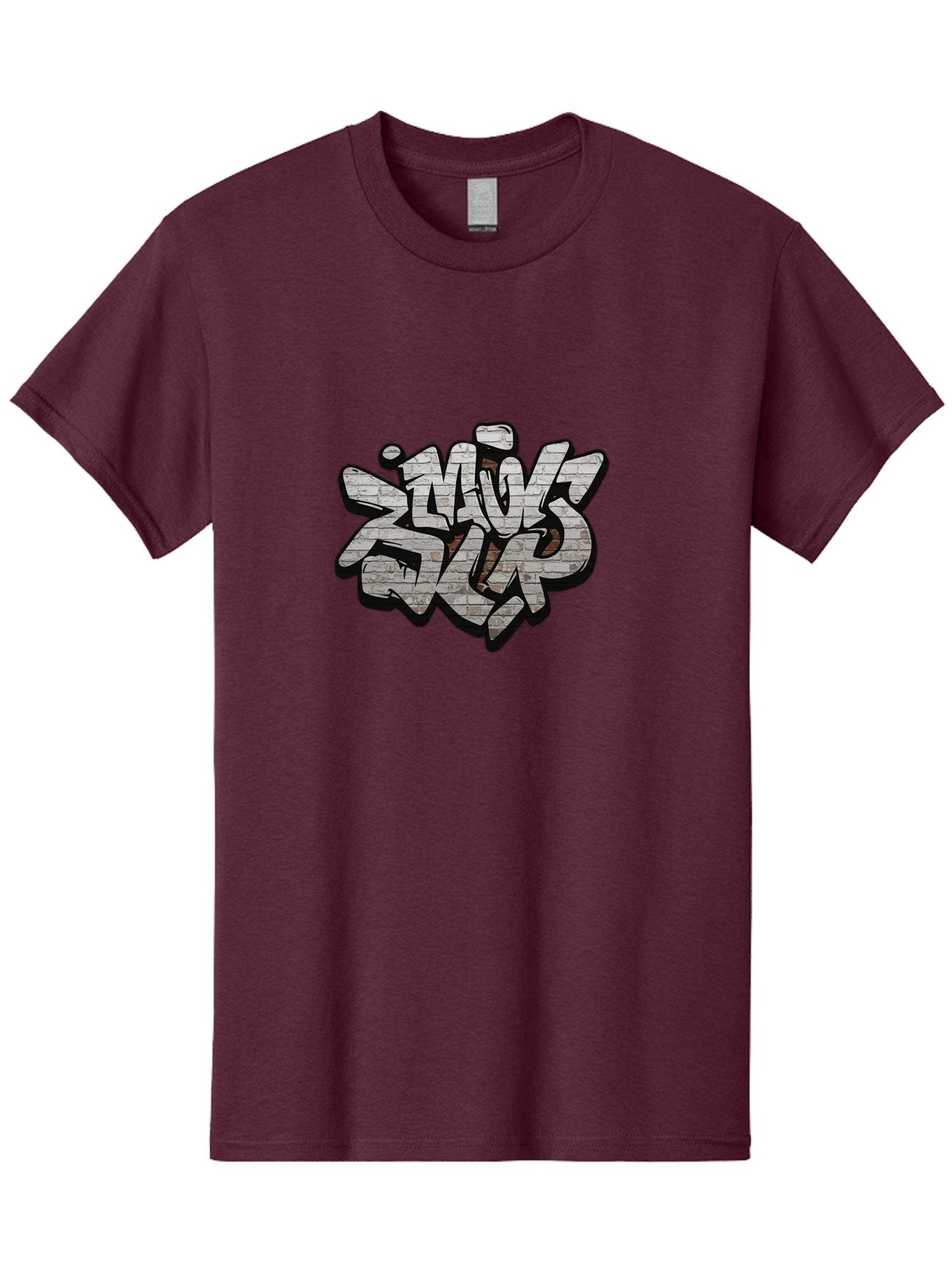 Savs-Savs Men'S Graphic Tee, 100% Cotton, Comfortable Casual Summer Wear, Machine Washable, Graffiti Art, Street Art, Urban Culture, Edgy Style, Bold Design, Skins Slap, Modern Aesthetic, Abstract Typography, Brick Texture, Stylized Lettering, Bad514 12