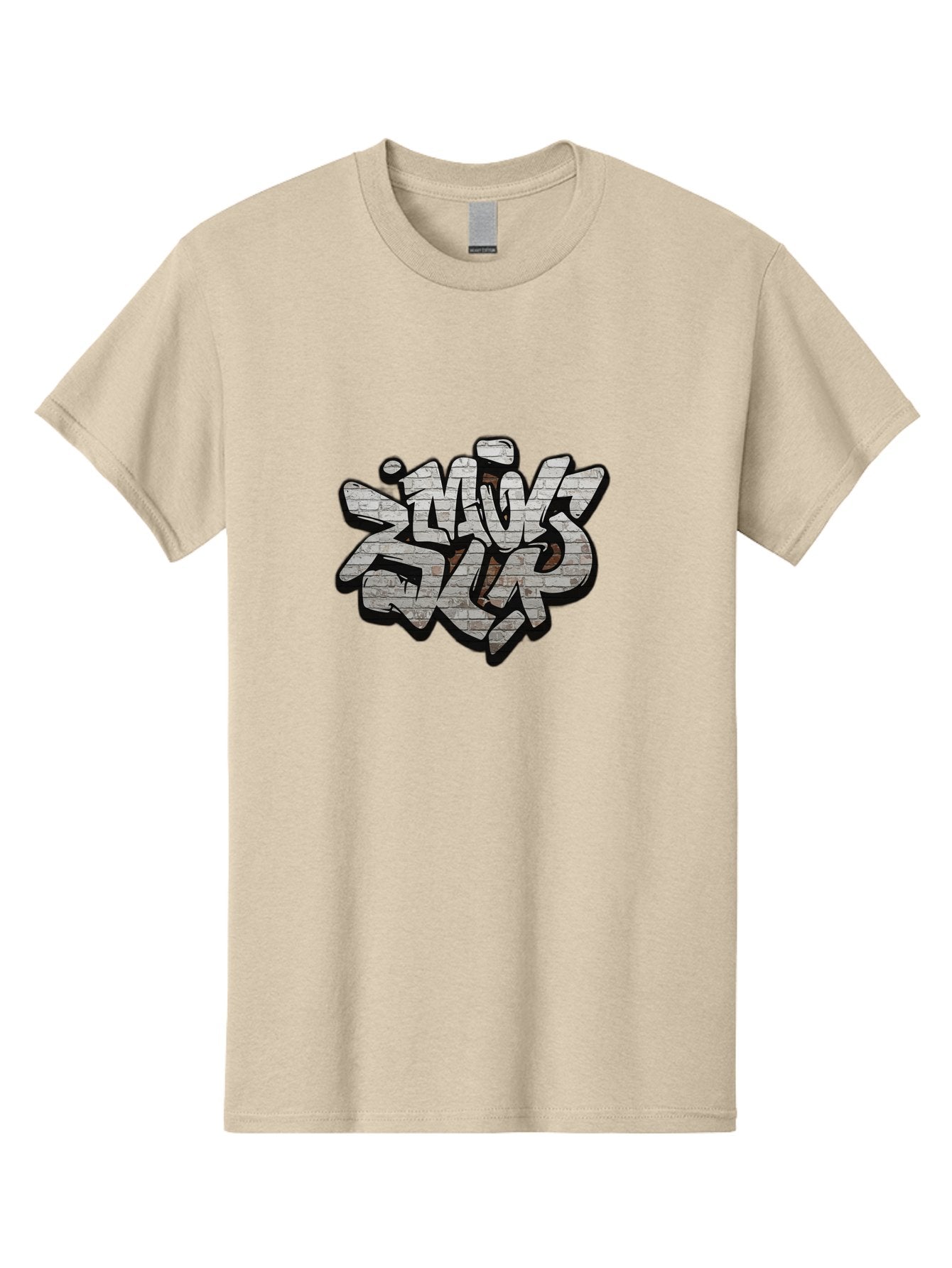 Savs-Savs Men'S Graphic Tee, 100% Cotton, Comfortable Casual Summer Wear, Machine Washable, Graffiti Art, Street Art, Urban Culture, Edgy Style, Bold Design, Skins Slap, Modern Aesthetic, Abstract Typography, Brick Texture, Stylized Lettering, Bad514 10