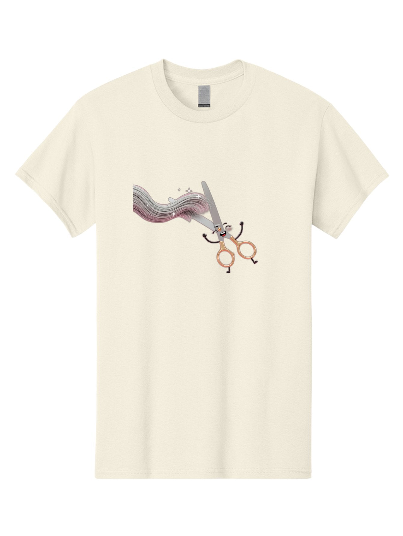 Scissors-Cutting-Hair Men'S Graphic Tee, 100% Cotton, Comfortable Casual Summer Wear, Machine Washable, Scissors Character, Cartoon Haircut, Beauty Salon, Hairstyling Tools, Hair Trimming, Barber Shop, Grooming Essentials, Creative Cutting, Bad525 13