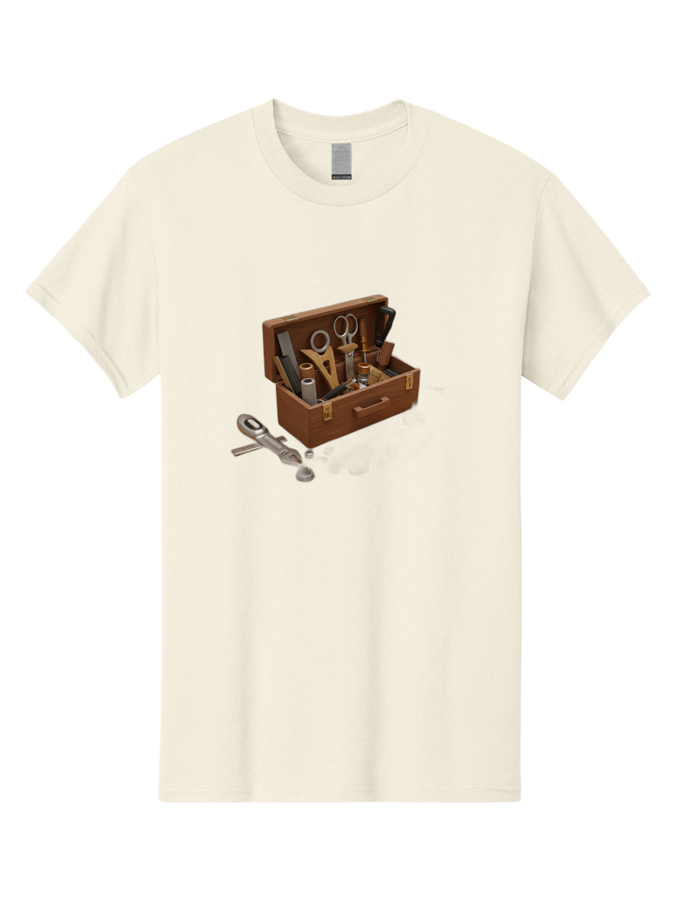 Sewing-Kit Men'S Graphic Tee, 100% Cotton, Comfortable Casual Summer Wear, Machine Washable, Sewing Kit, Wooden Box, Crafting Tools, Scissors, Spool Of Thread, Tailor Supplies, Sewing Accessories, Needle Threader Bad531 11